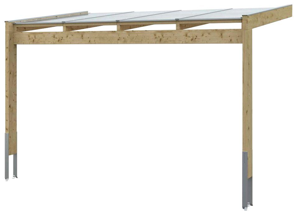 Skanholz Terrassendach Novara, BxT: 450x259 cm, Bedachung Doppelstegplatten, BxT: 450x259 cm