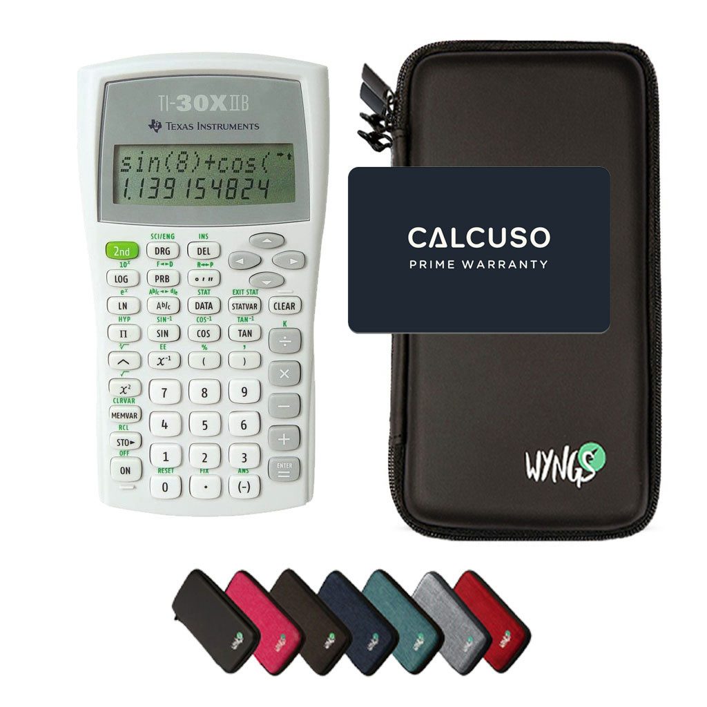 Texas Instruments Taschenrechner TI-30XIIB mit Schutztasche Schwarz - Wissenschaftlich, Batteriebetrieb