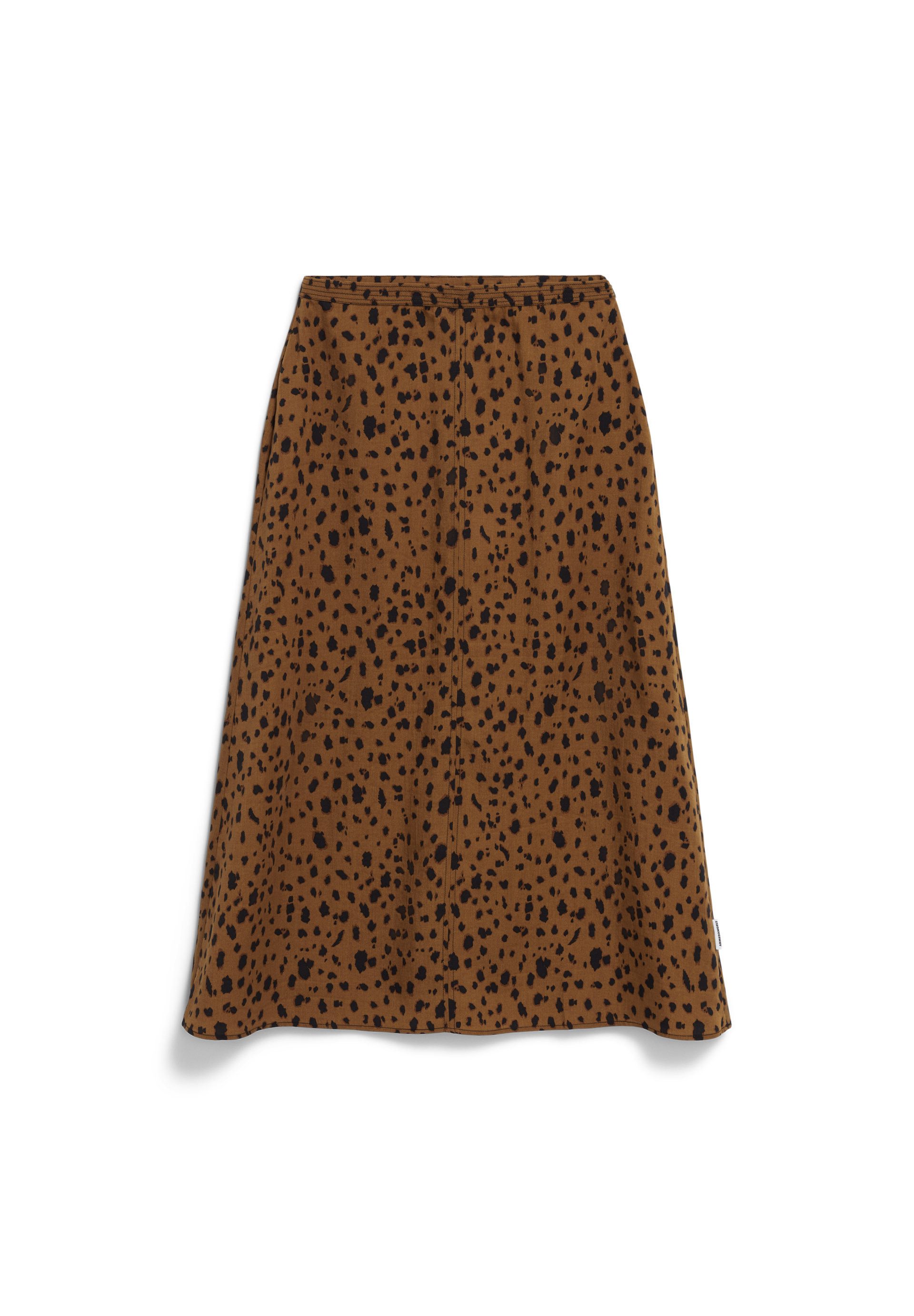 Armedangels Jerseyrock WOLAARIA LEOPAA Webrock aus TENCEL™ Lyocell (Regular Fit) Knöchellang