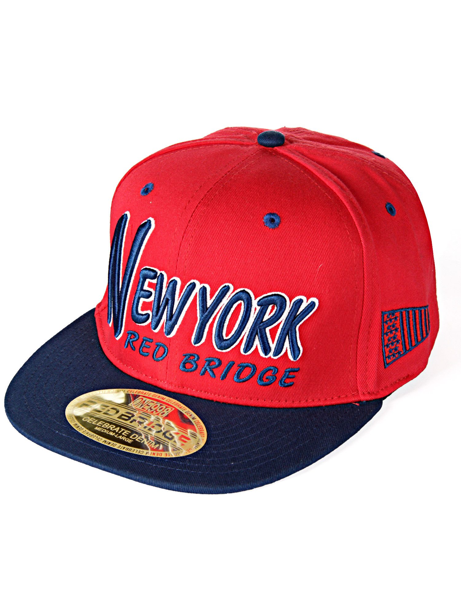 Snapback Cap „New York“ – 3D-Stickerei, Verstellbar