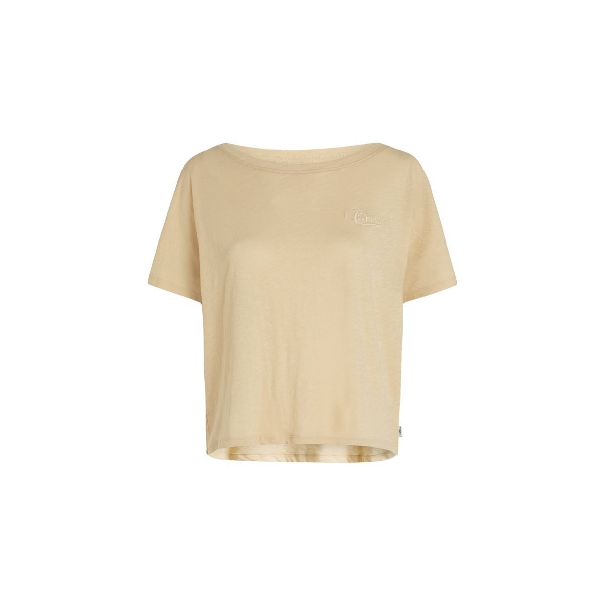 O'Neill Kurzarmshirt Essentials O'neill Script Scoop Neck T-shirt Lässiges T-Shirt mit U-Ausschnitt und gesticktem Logo für maximalen