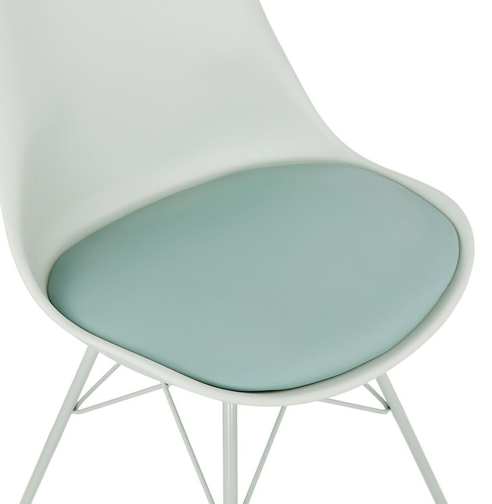 Esszimmerstuhl 55 45 PATRIZIA Plastic Stuhl DESIGN Polym Hellgrün x KADIMA