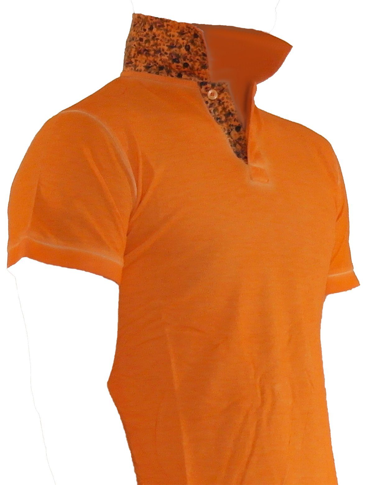 YESET Poloshirt Herren Shirt T-Shirt Poloshirt Tank Top Hemd Kurzarm Figurbetont A810 Orange