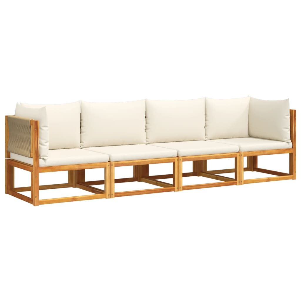 vidaXL Loungesofa 4-tlg. Garten-Sofagarnitur mit Kissen günstig online kaufen