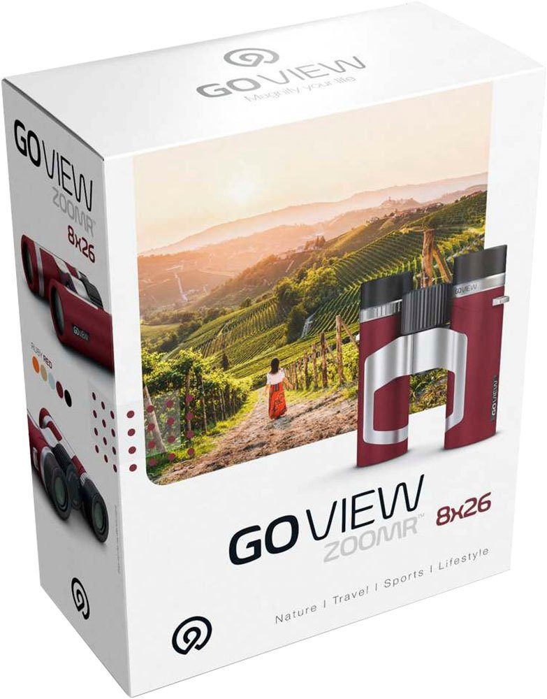 GoView ZOOMR red Fernglas 8x26 ruby