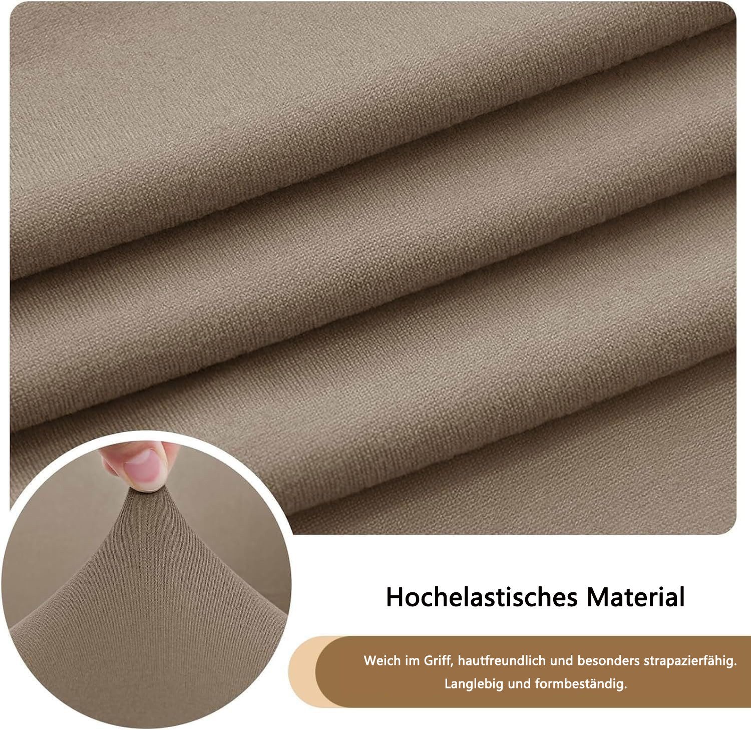 Minicloss Stuhlhusse Stretch Samt Stuhlhussen 1er Set Universal Sesselbezug Stuhlbezug, mit Armlehnen Abnehmbare Waschbar Esszimmerstühle Bezug – Bild 4 von 5