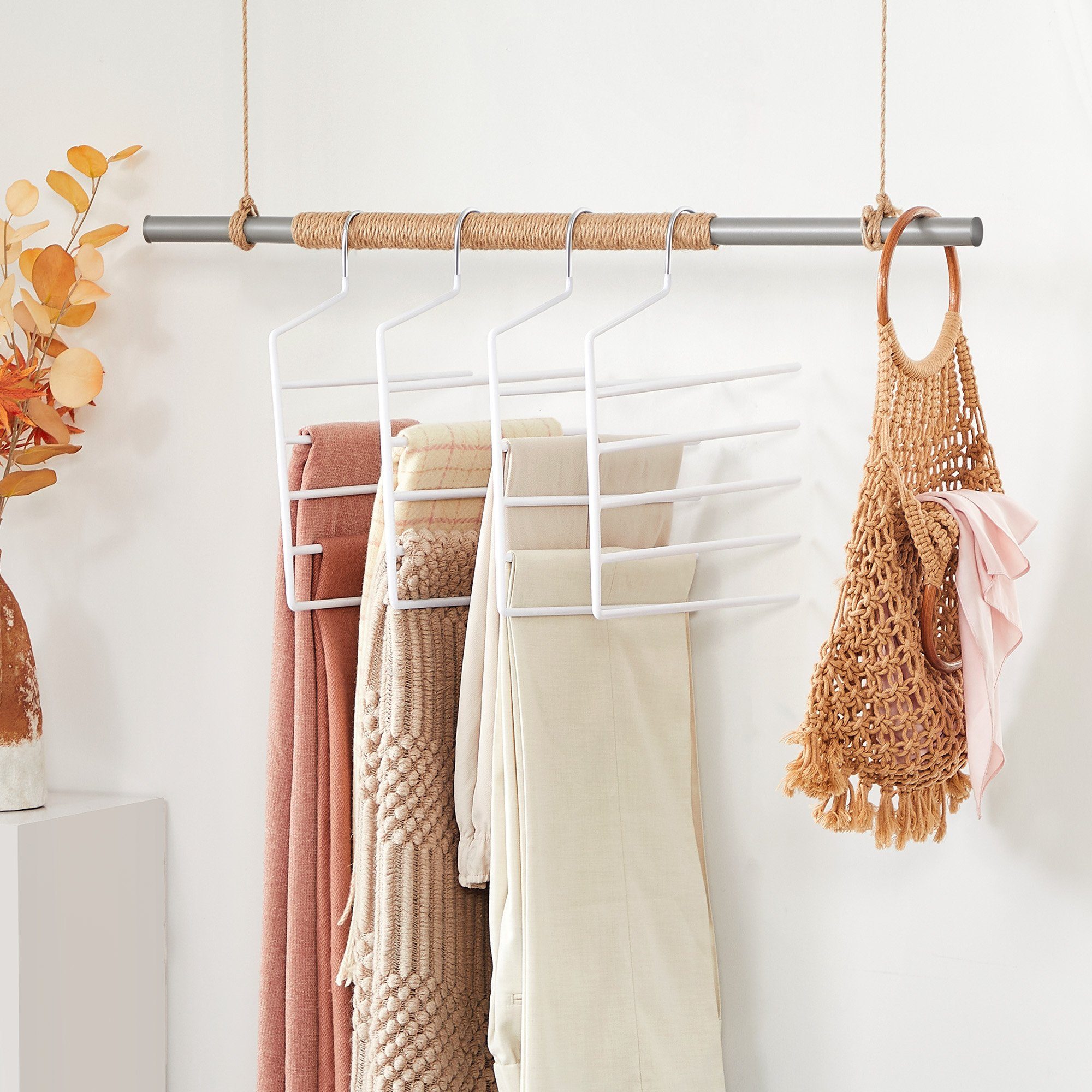 SONGMICS Kleiderbügel CRI034W02, (4-tlg), Hosenbügel platzsparend, 4er Set, günstig online kaufen