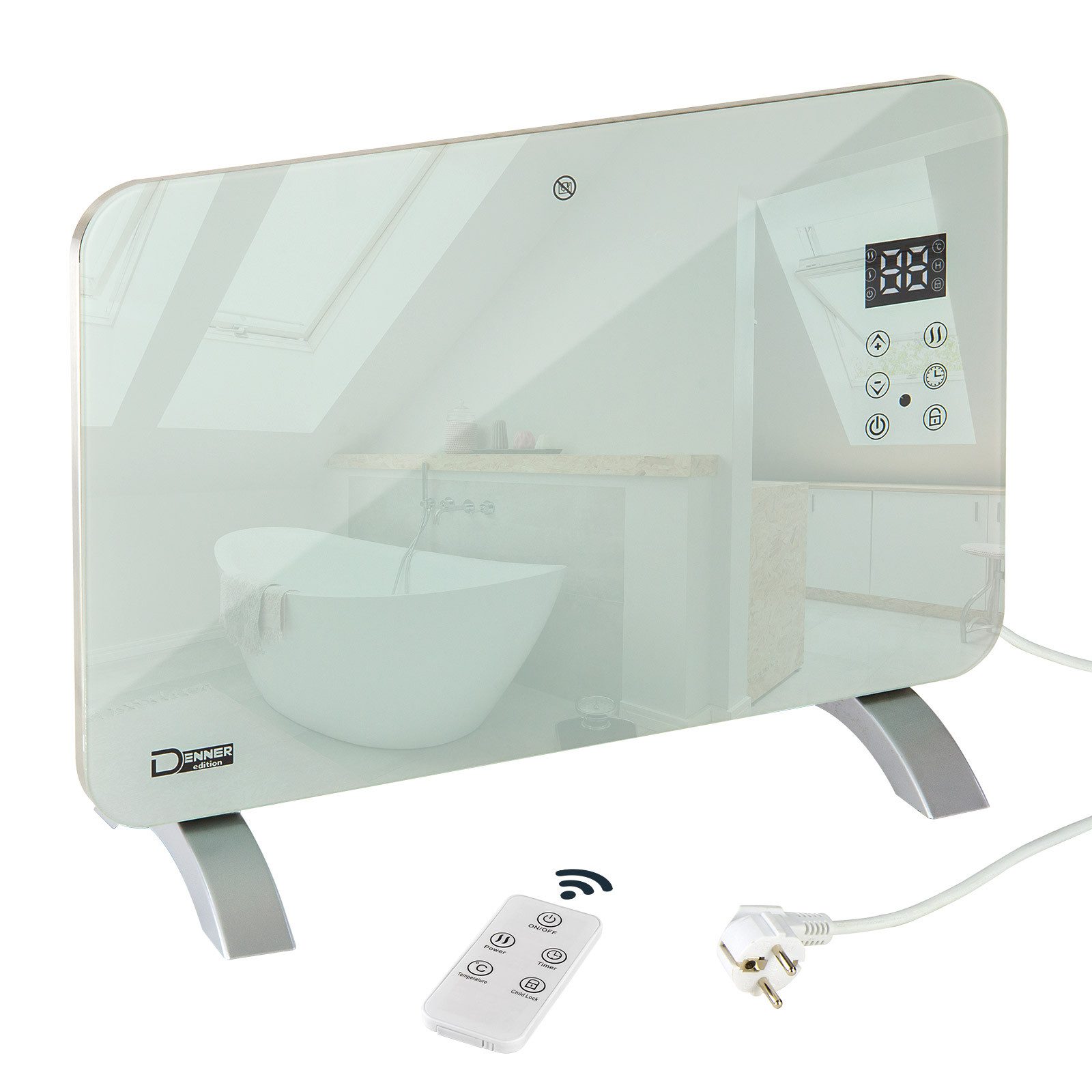 DEMA Konvektor Konvektorheizer DKH 1000 weiß, 1000 W