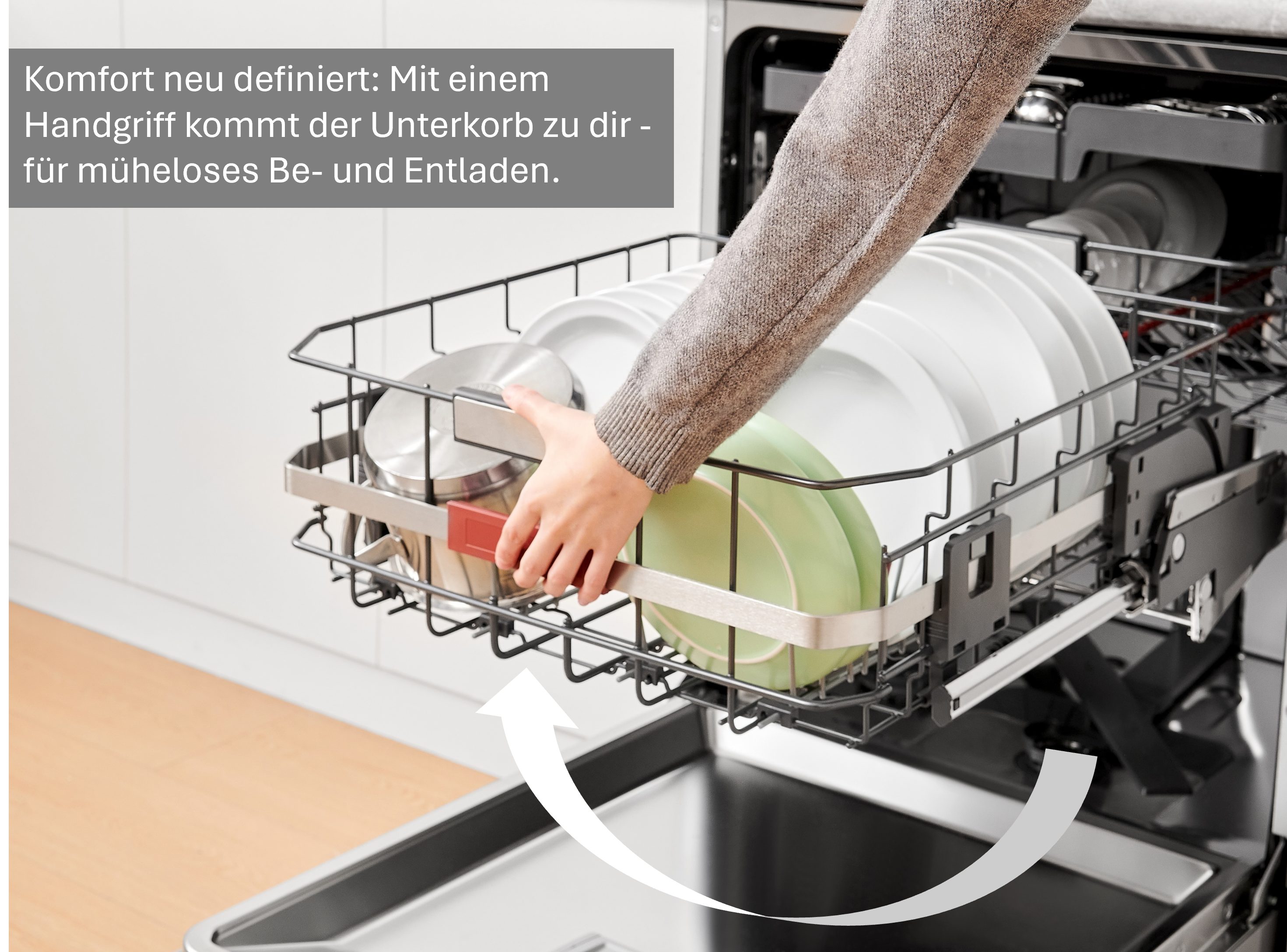 Hanseatic Unterbaugeschirrspüler HGU6082B147931ES, 14 Maßgedecke, mit Innenraumverkleidung aus Edelstahl, mit Besteckschublade