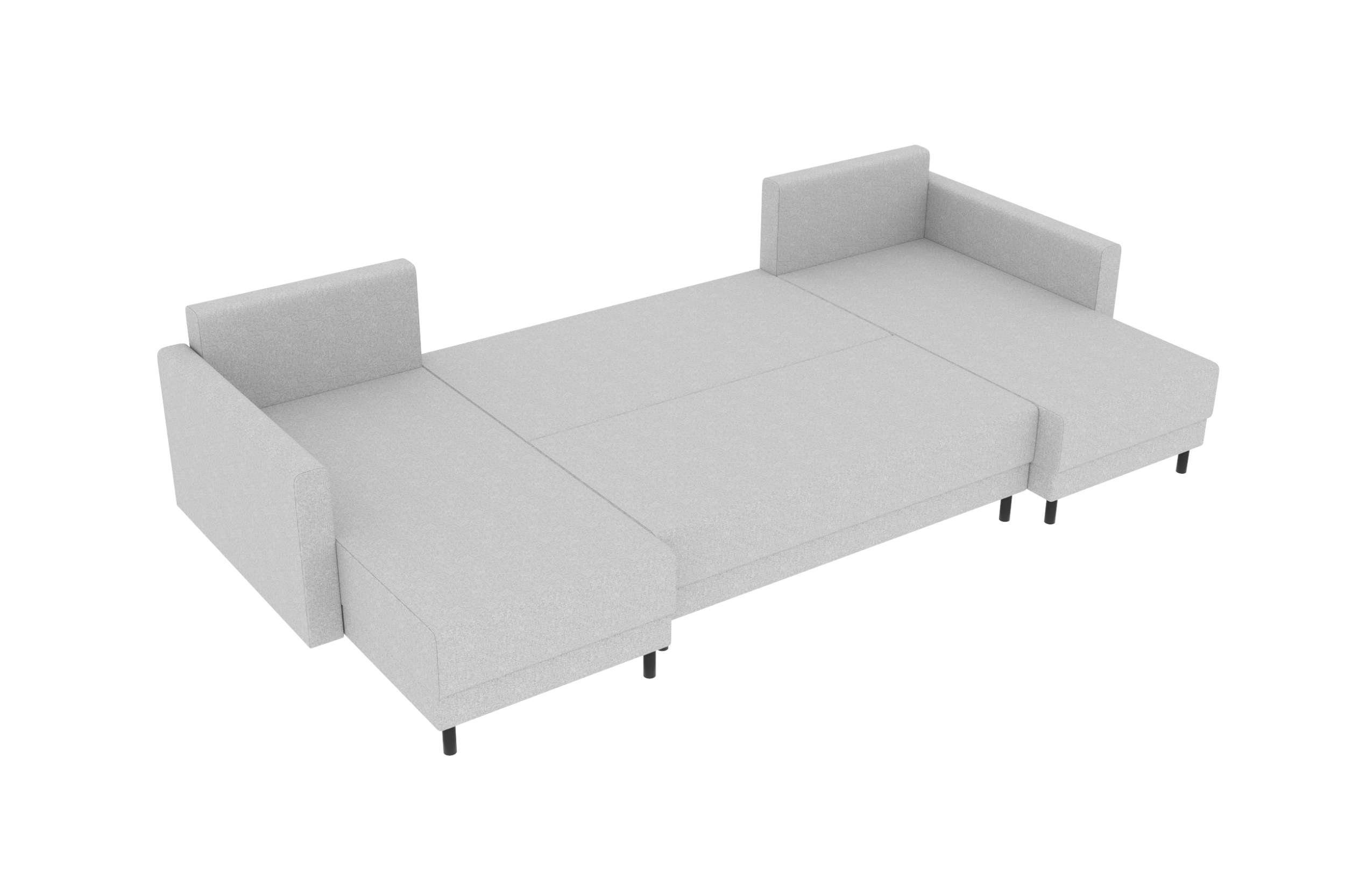 Bettkasten, Modern U-Form, mit Eckcouch, Selena, Bettfunktion, Sofa, Sitzkomfort, Design Stylefy Wohnlandschaft mit