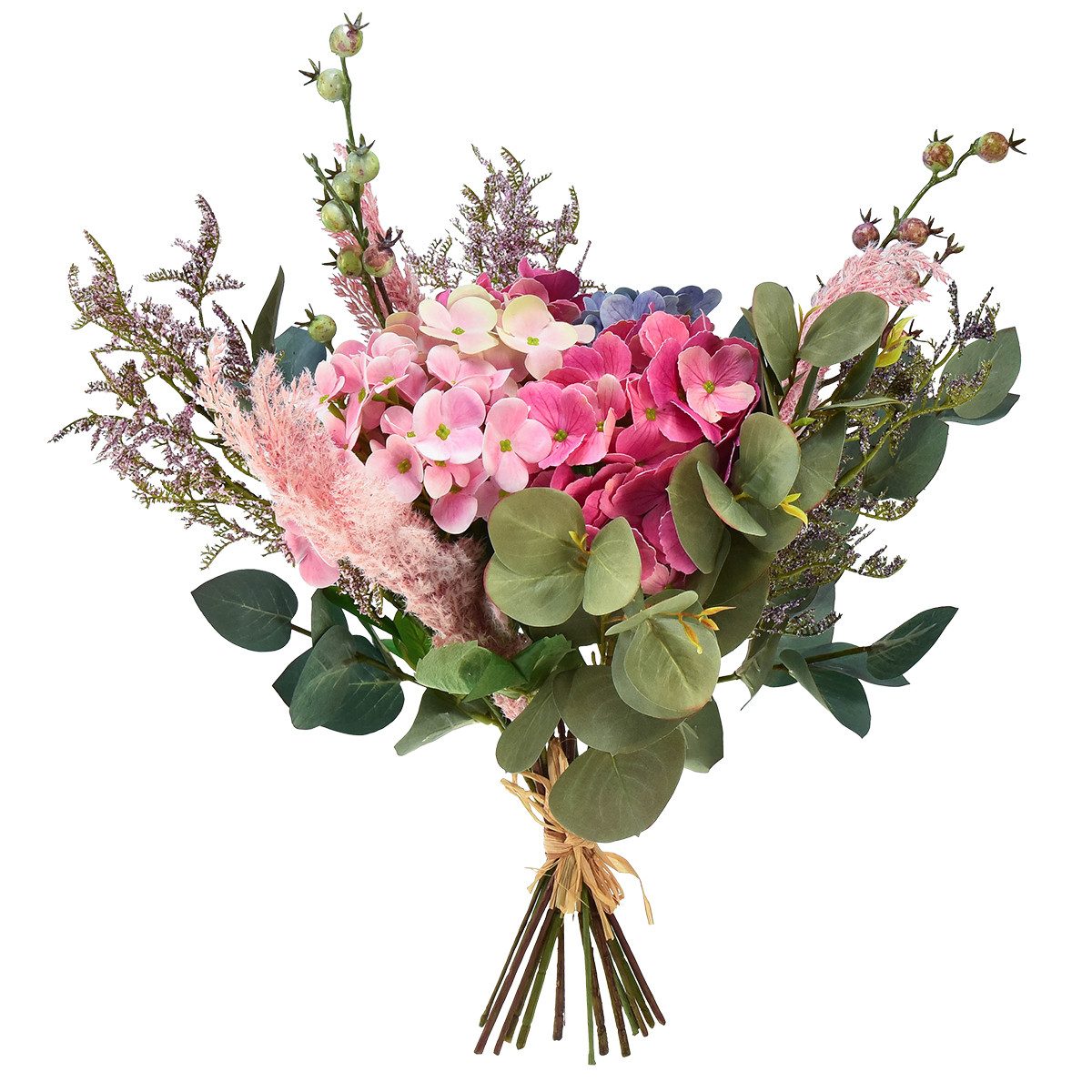 Kunstblumenstrauß 50cm Kunstblumenstrauß Künstliche Hortensien Deko günstig online kaufen