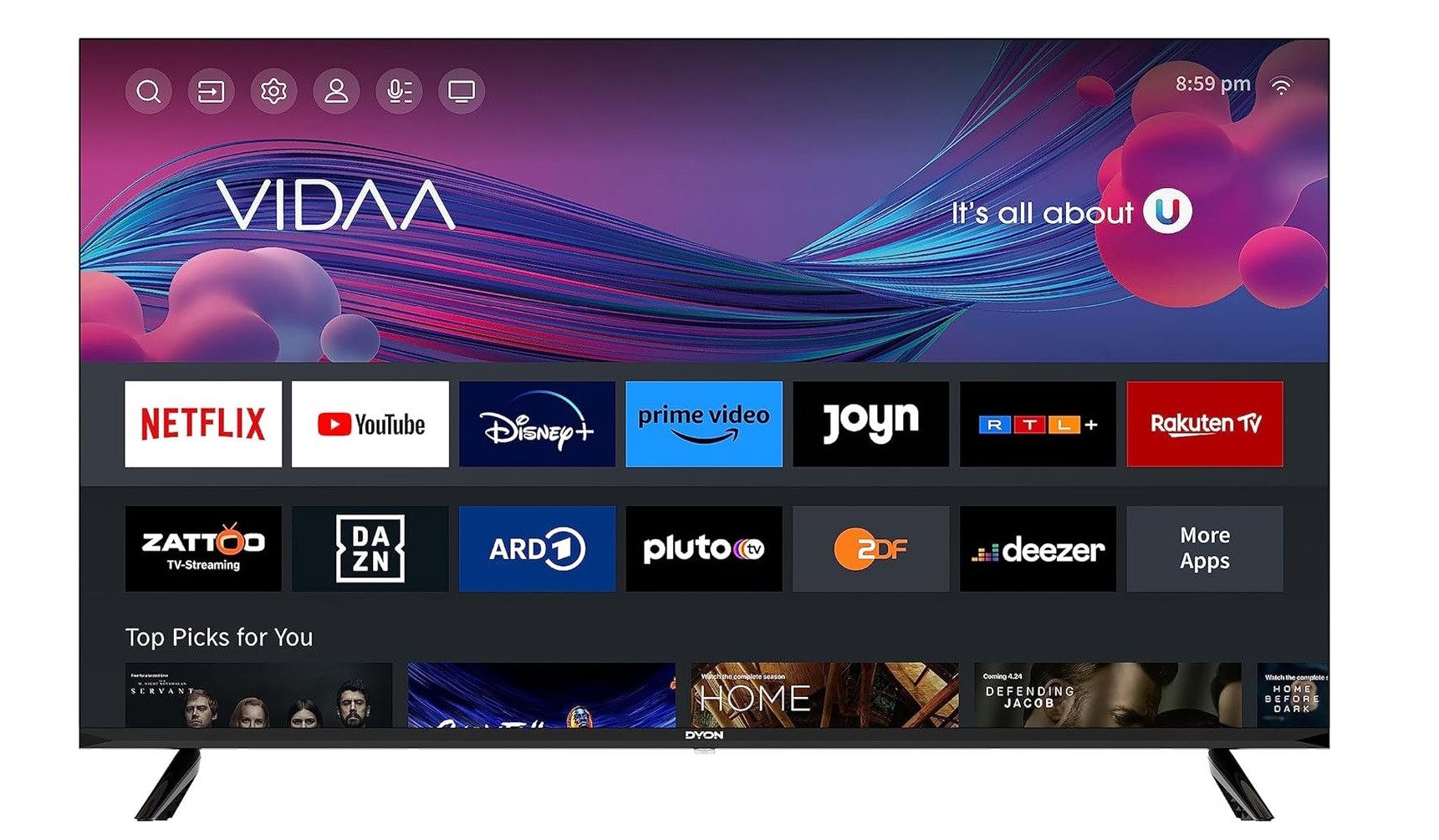 Dyon SMART 40 VX-2 V2 LED-Fernseher schwarz ! RABATT: 35.01%