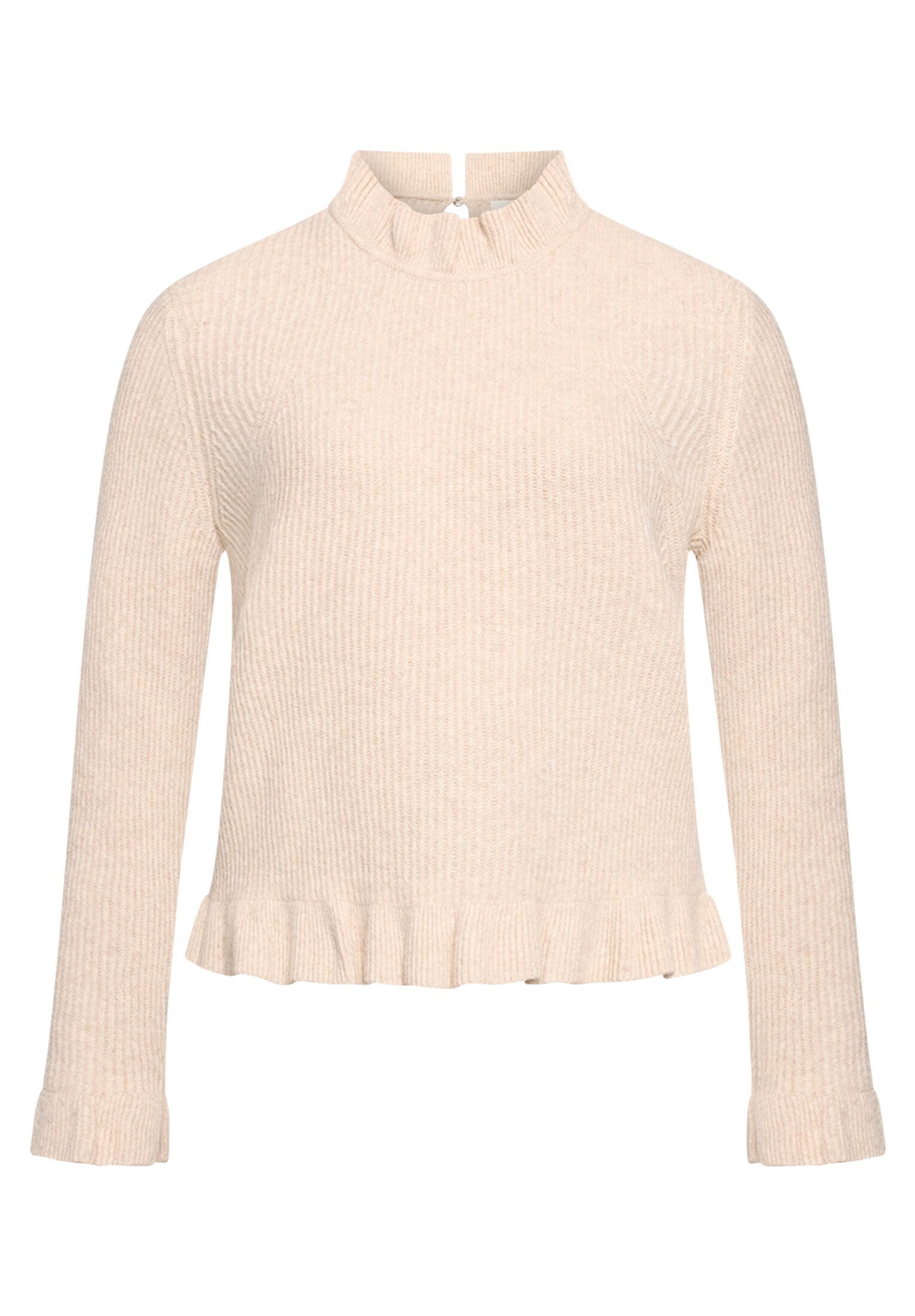 Cartoon Strickpullover Damen mit Stehkragen (1-tlg)