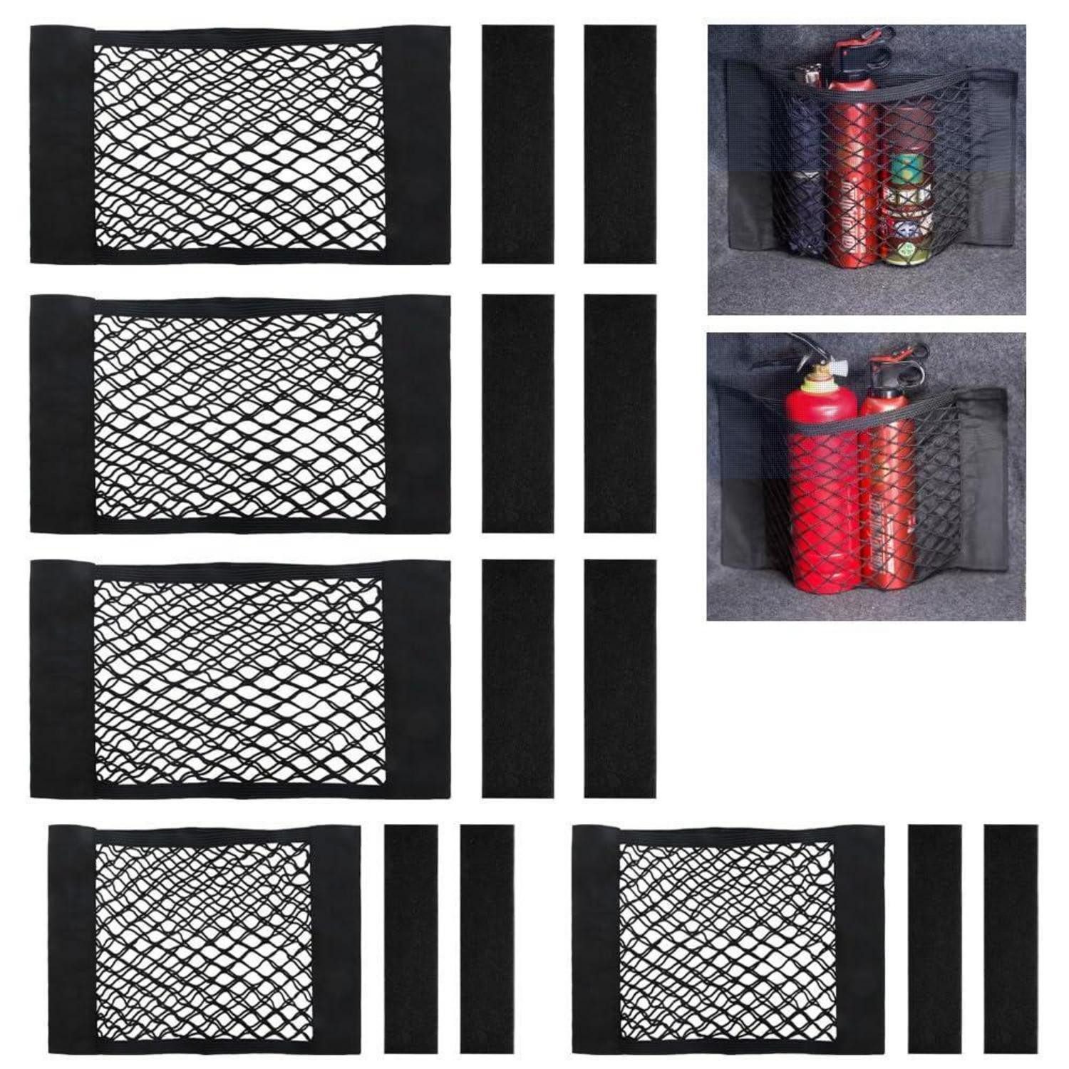 LuxusKollektion Aufbewahrungstasche Kofferraum Netz Organizer 40x25cm 5er Set