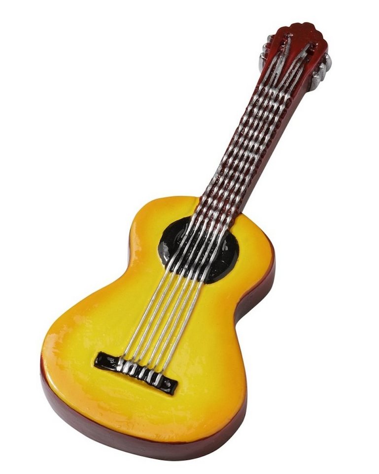 HobbyFun Puppenhaus Miniatur Gitarre, 9,5cm, Dekofigur, Polyresin, 1 S