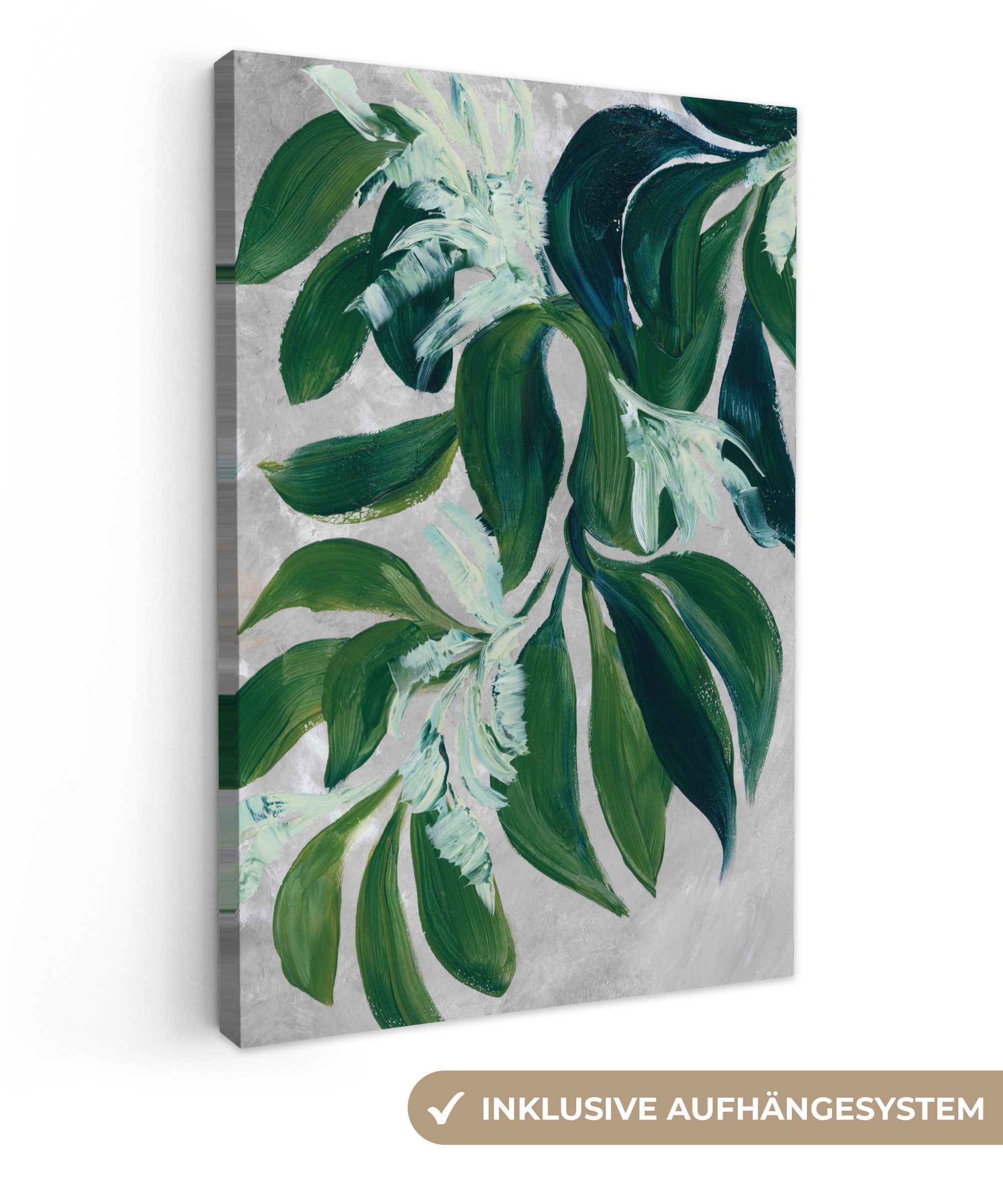 OneMillionCanvasses® Leinwandbild Blätter - Farbe - günstig online kaufen