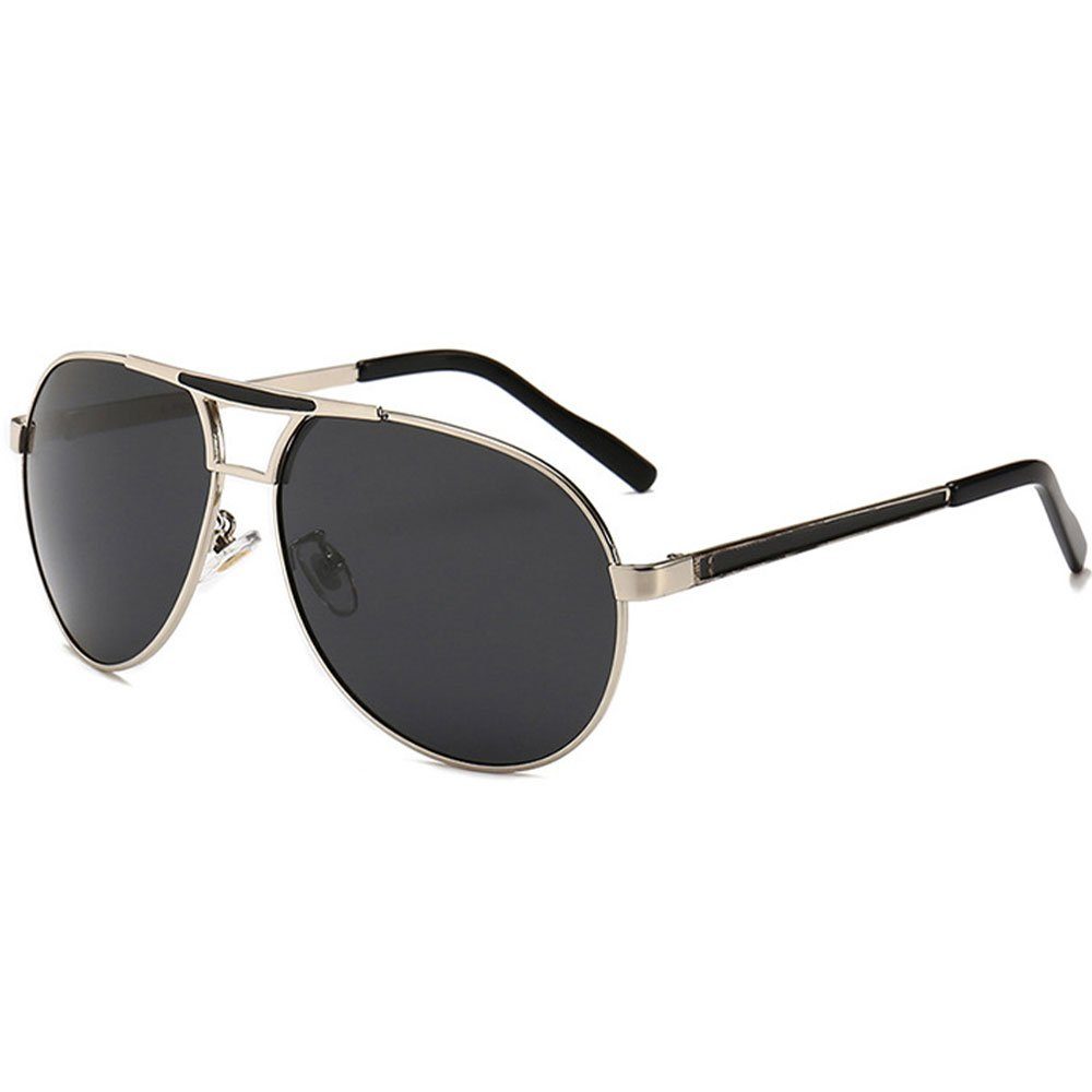mit Brillenetui Sonnenbrille für Outdoor Retro und Polarisiert AUzzO~ Frauen Schwarz UV-Schutz Vintage Modelle Männer