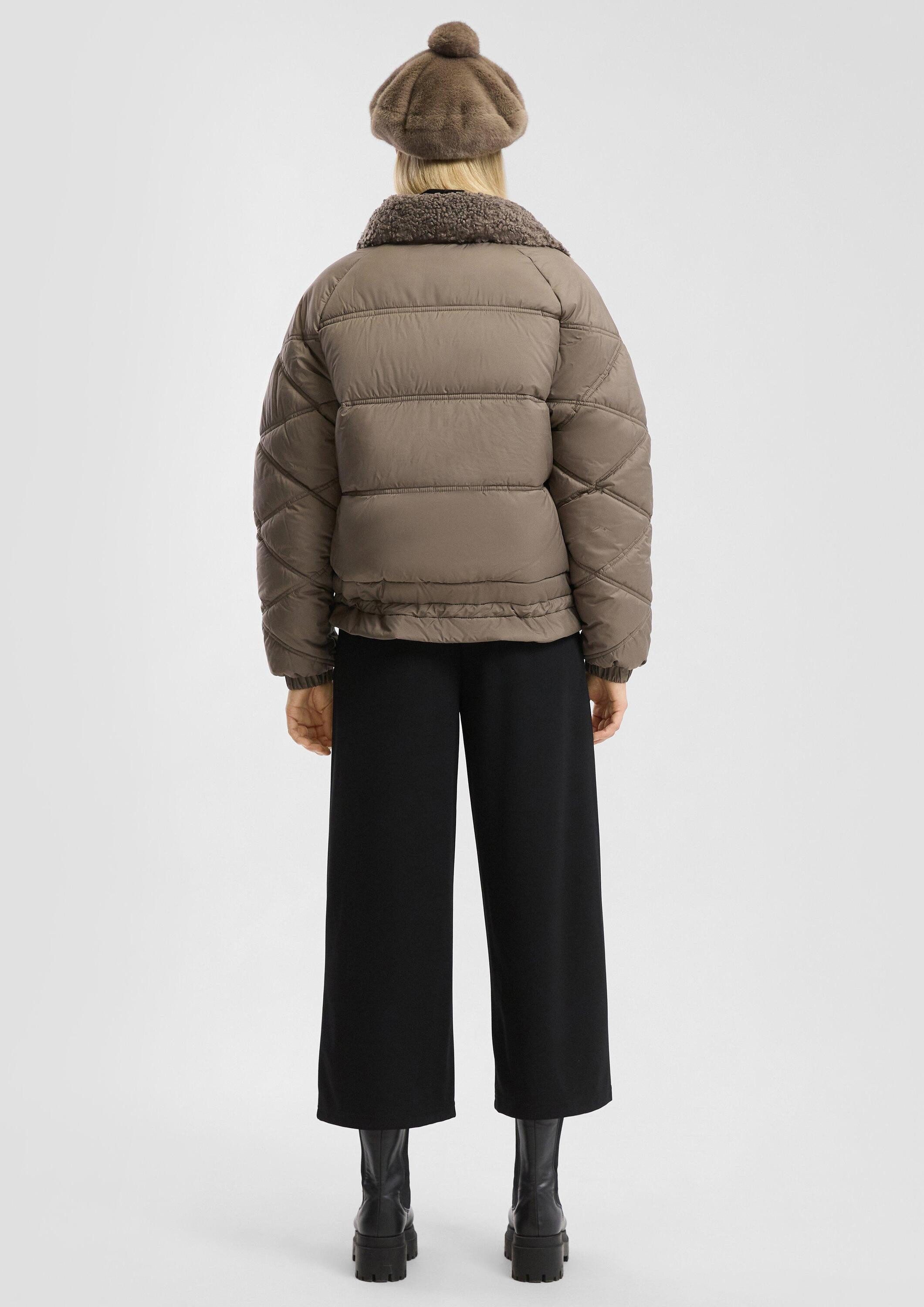 QS Winterjacke Outdoor-Jacke Wattierte Jacke im Materialmix