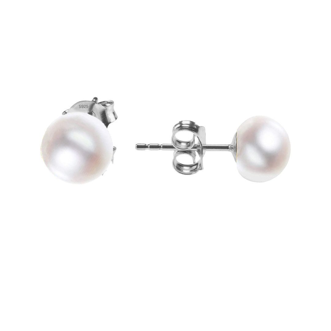 Lisandra Scott Perlenohrringe 925 Silber Ohrstecker mit weißen Süßwasser-Zu günstig online kaufen