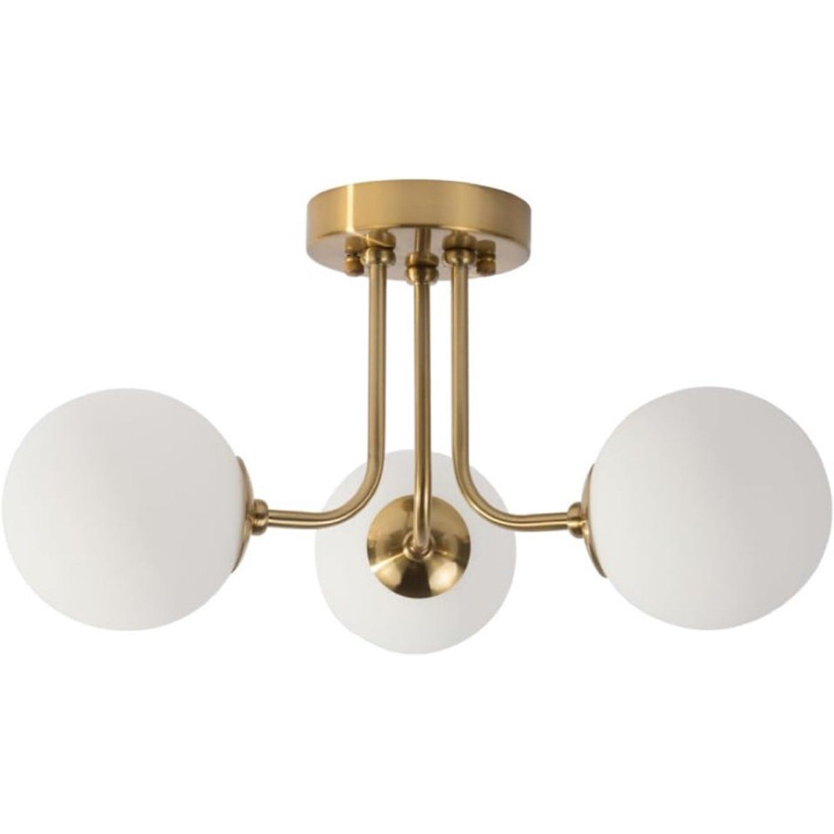 DOPWii Deckenleuchte 3-Kopf-Deckenlampe Kugelförmig für 10-15 m² Raum,E27-Lampenfassung Gold