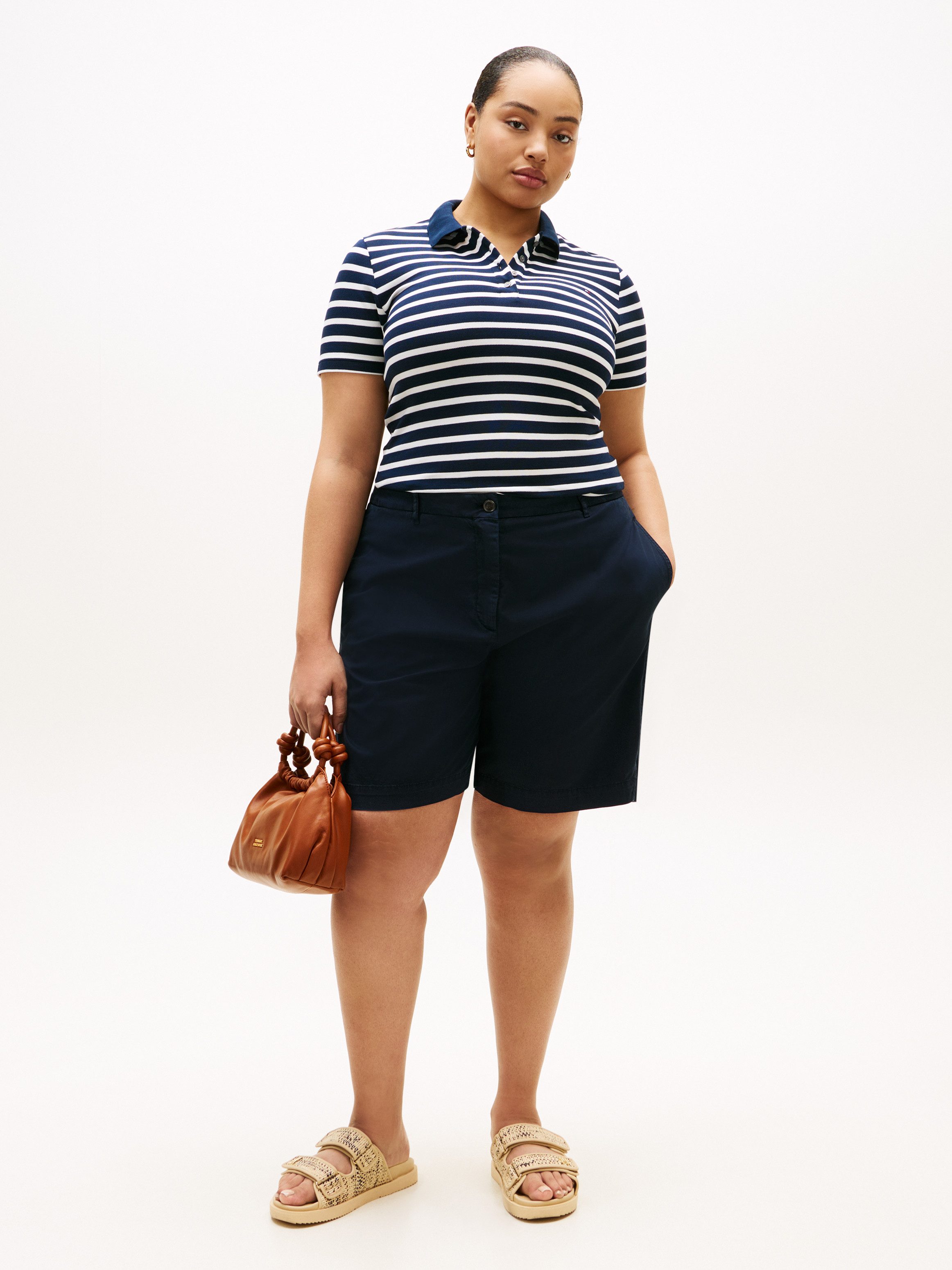 Tommy Hilfiger Curve Poloshirt CRV 1985 SLIM PIQUE POLO SS in großen Größen, aus Pique Qualität