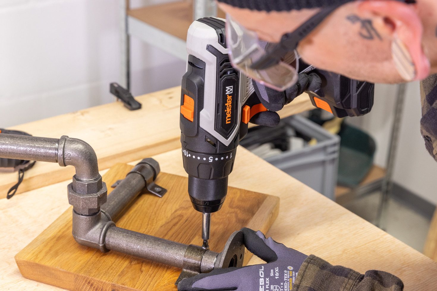 meister Akku-Bohrschrauber Meister Akku-Bohrschrauber-Set Mobile Werkstatt günstig online kaufen