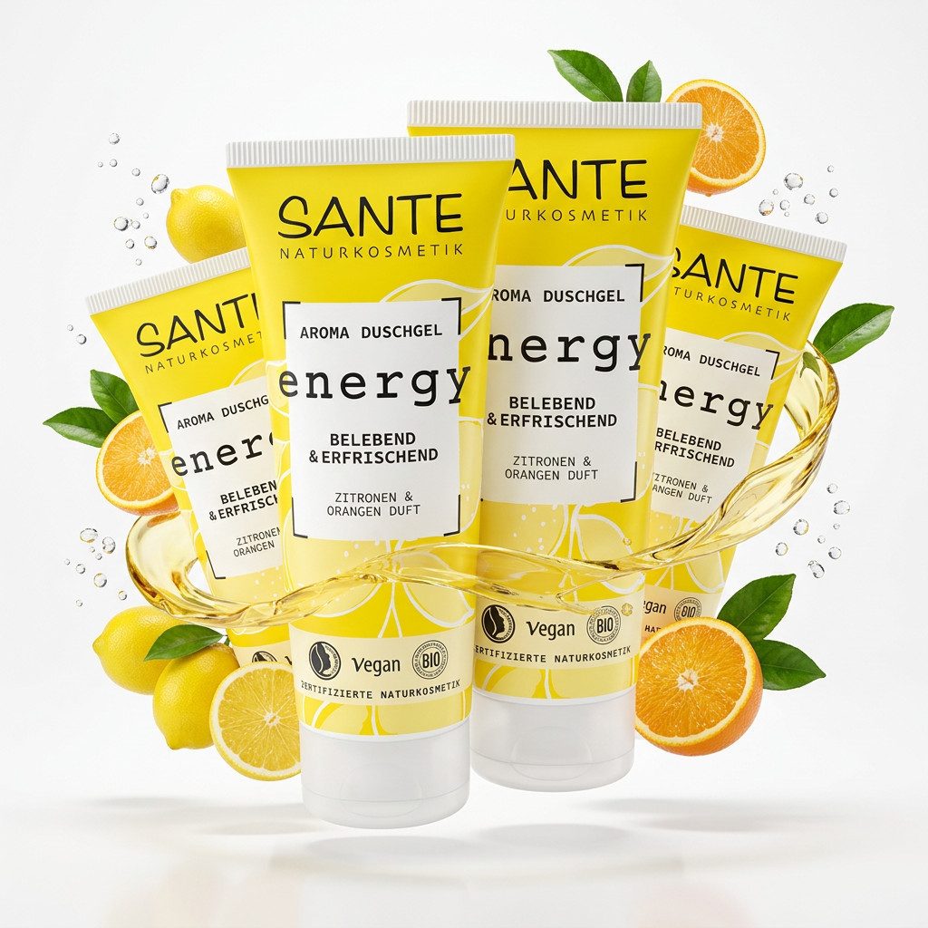 SANTE Duschgel energy, 4-tlg., Belebend und erfrischend
