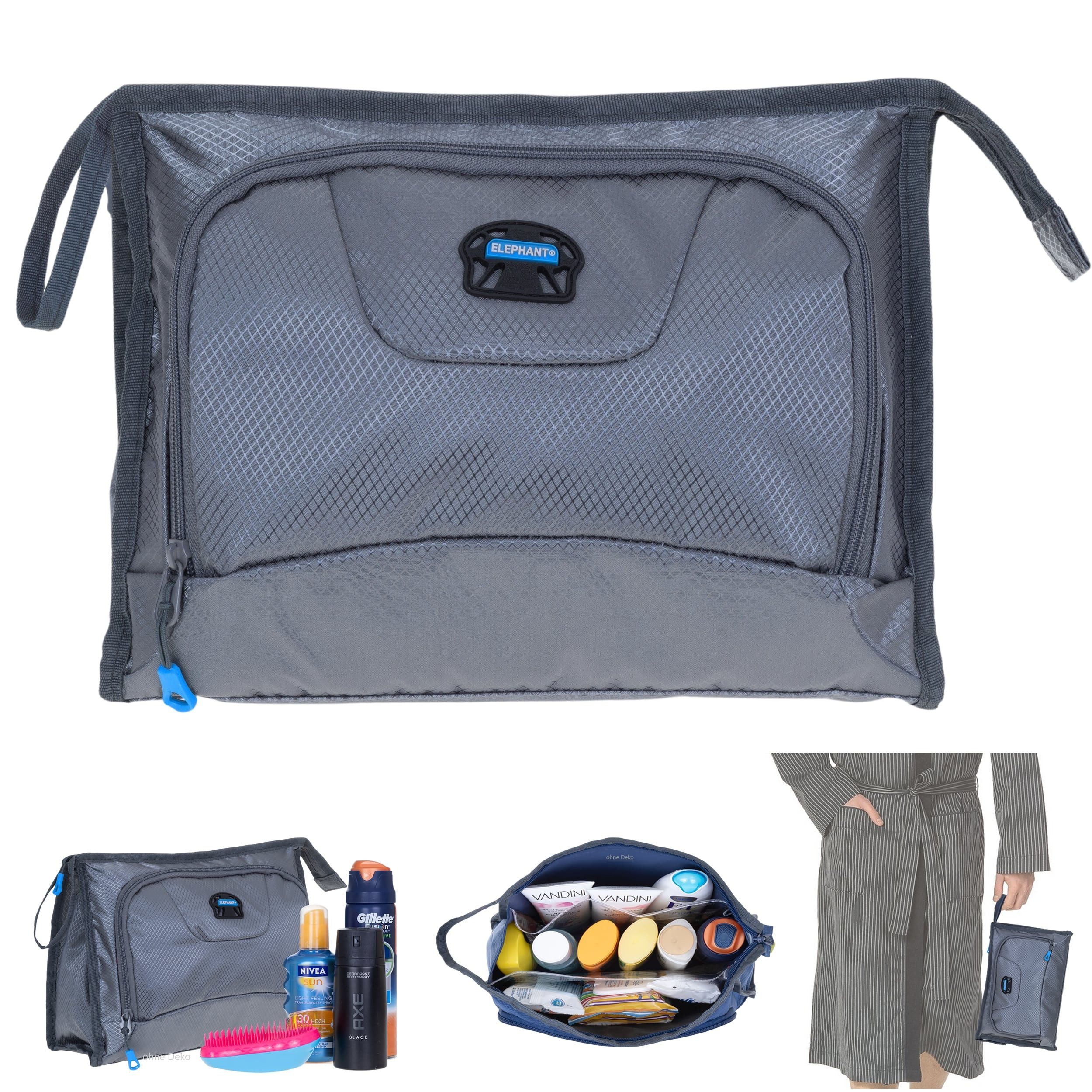 ELEPHANT Kulturbeutel Kulturtasche Trainer groß Kosmetiktasche, Washbag Reise Gepäck Beautycase Tasche