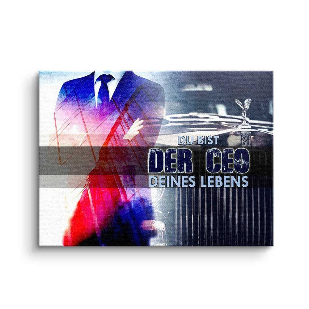 are Leinwandbild, Unternehmer ohne you life DOTCOMCANVAS® Deutsch, Premium - Motivationsbild the Rahmen - of your CEO