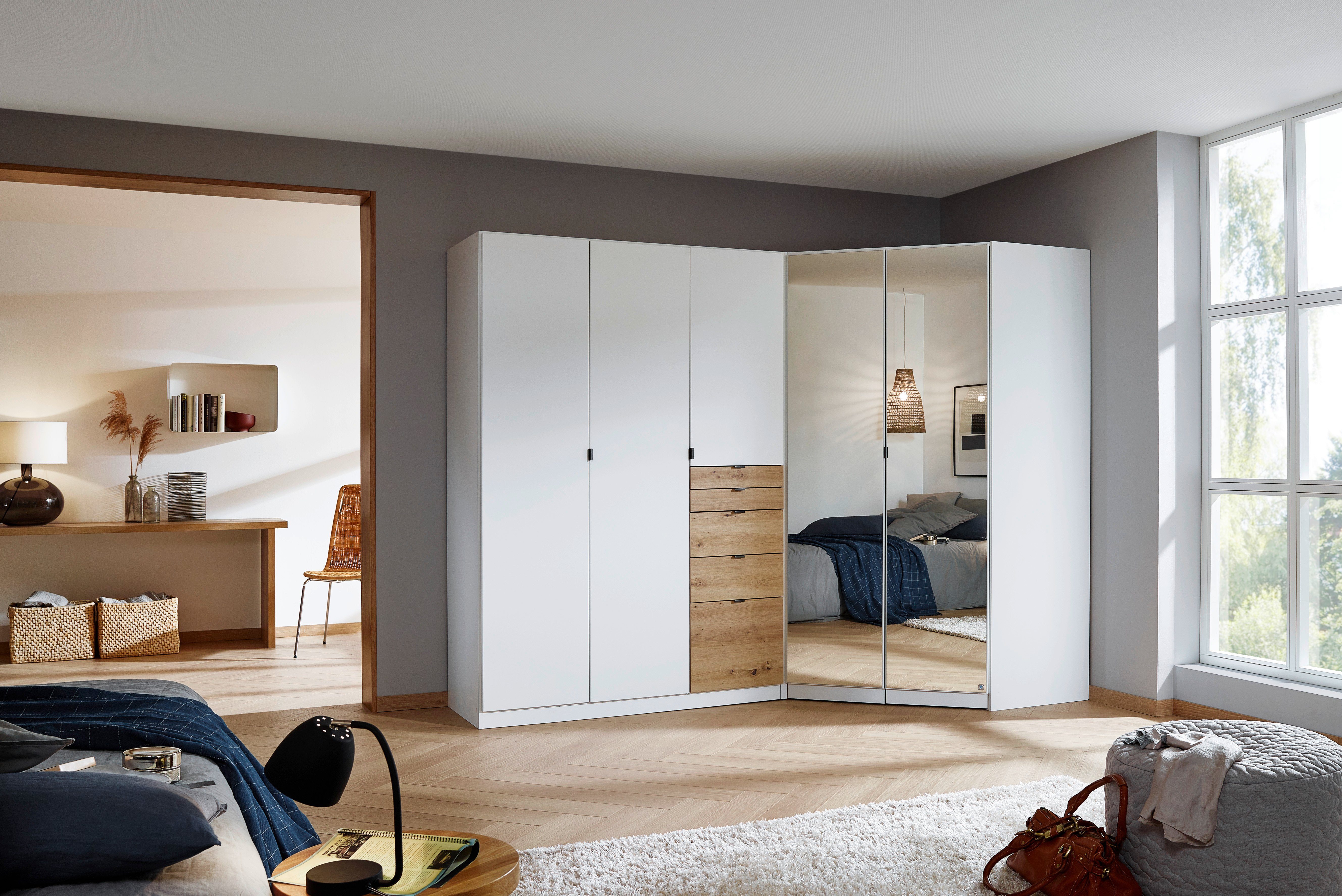 rauch Schrank-Set Kleiderschrank Schrank Garderobe Wäscheschrank Ankleide ONTARIO, (Set, Größe 253x117 cm), mit 5 Schubladen in unterschiedlichen Größen MADE IN GERMANY