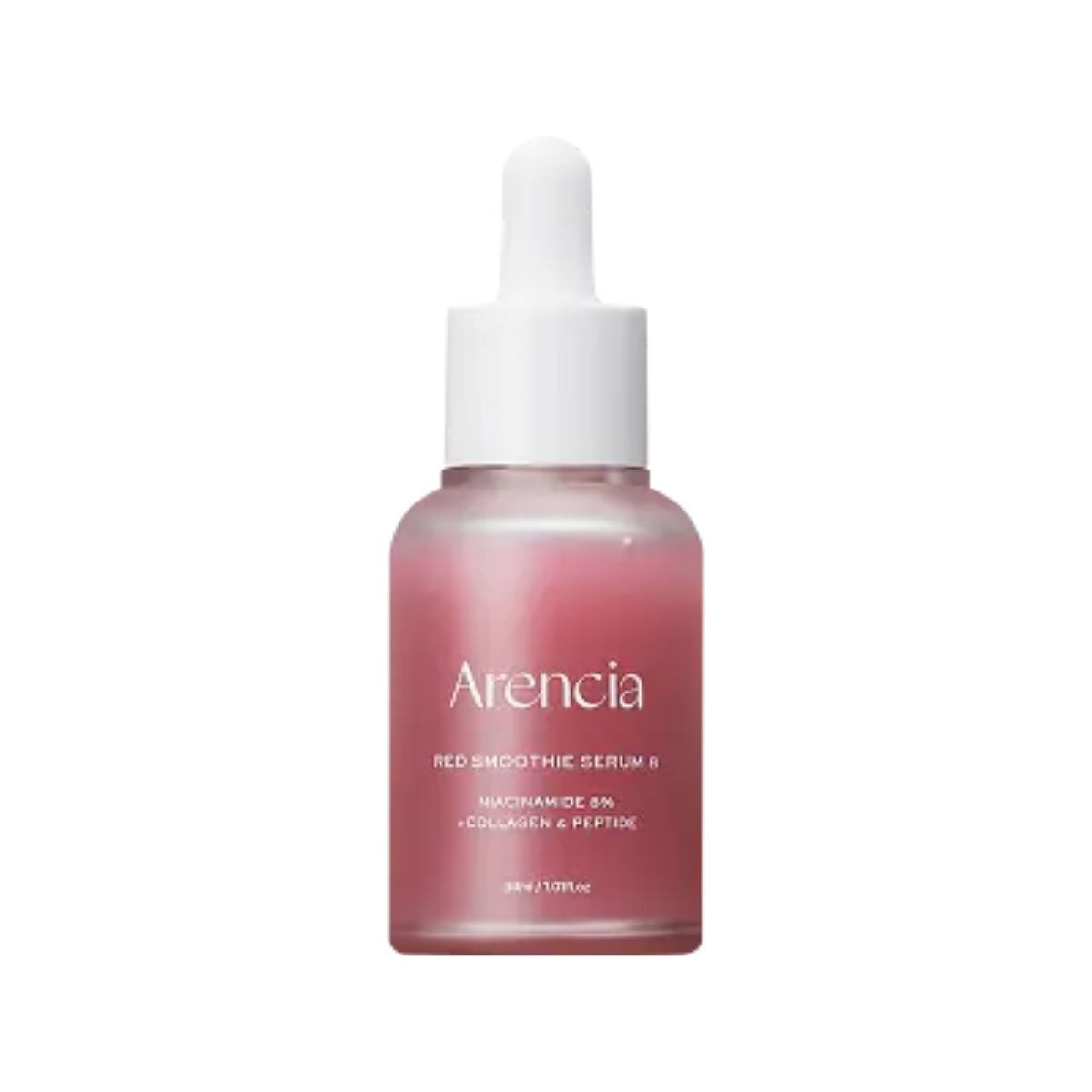 Arencia Gesichtsserum Arencia, Fresh Red Smoothie Serum 8 – 30 ml, Koreanisches Glow-Serum mit Niacinamid und roten Pflanzenextrakten