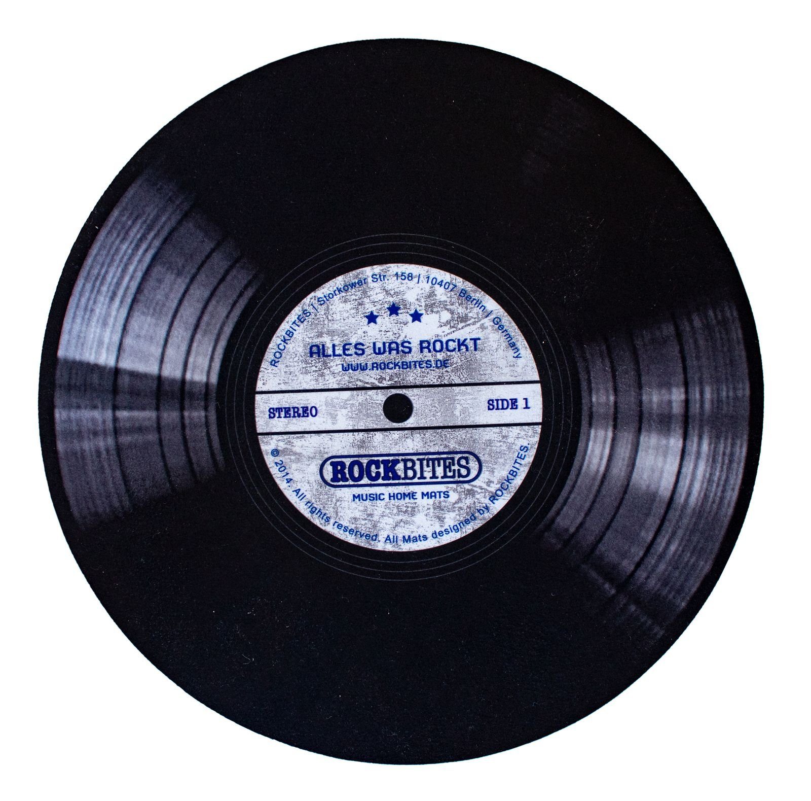 Teppich Rockbite - Schallplatte 60 cm, Rockbites, Rund, Höhe: 3 mm