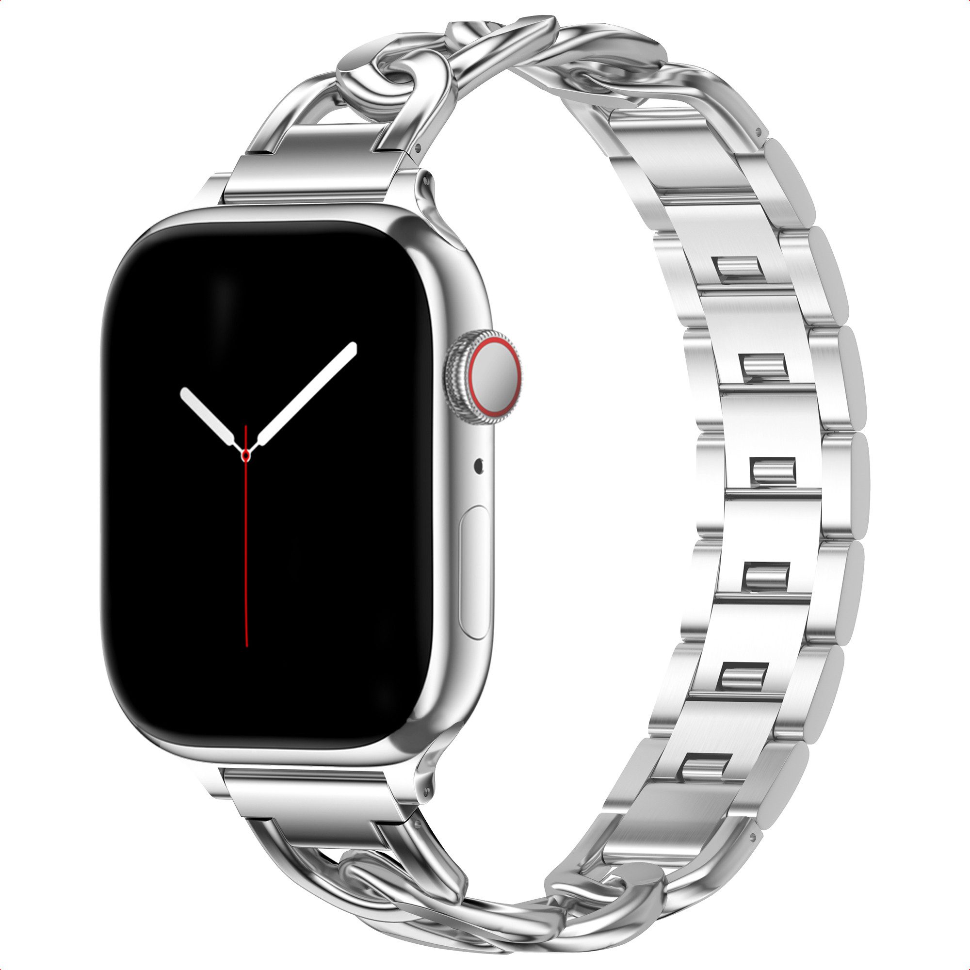 Selencia Smartwatch-Armband Selencia Chain Armband für Apple Watch, 38/40/41/42 mm - Silber