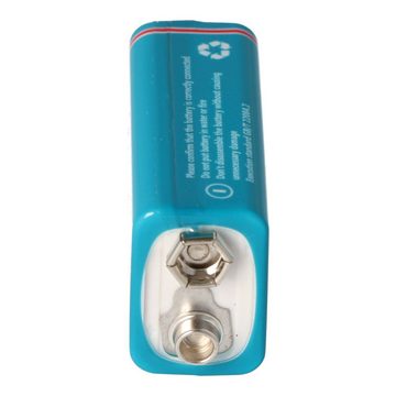 AccuCell 9V Li-ion Akku mit USB-Ladebuchse zum nachladen, mit 7,4 Volt 500mAh, Akku 550 mAh (5,4 V)