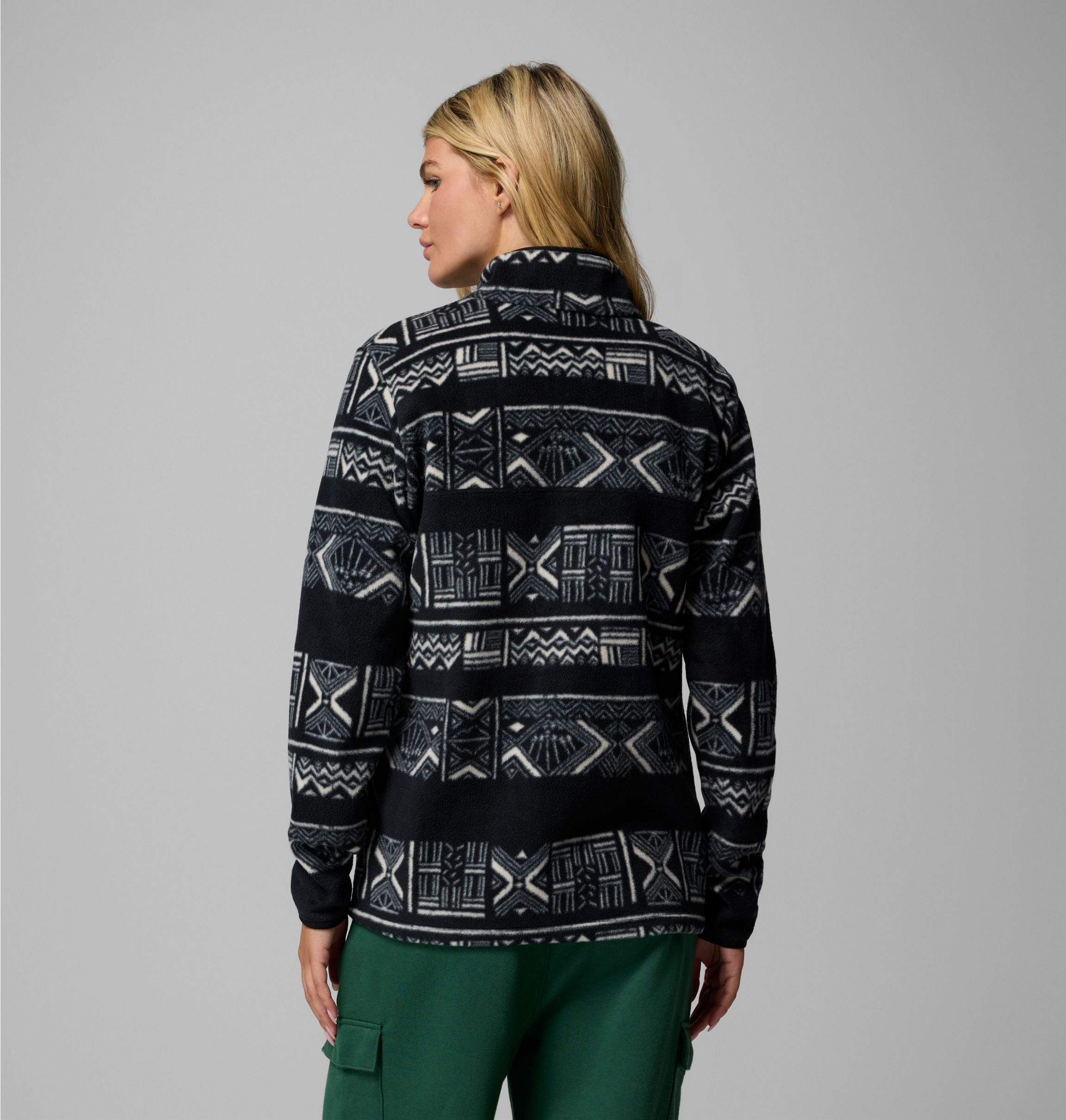 Columbia Fleecepullover Benton Springs Printed 1/2 Snap mit Halber Druckknopfverschluss, Langarm-Design, aus Nylon
