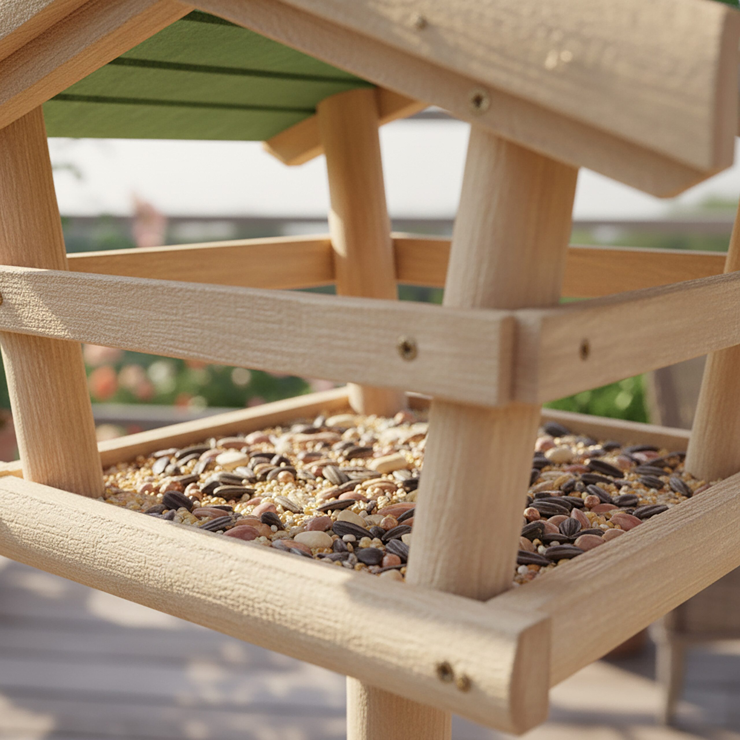 relaxdays Vogelhaus Vogelfutterhaus mit Ständer, A
