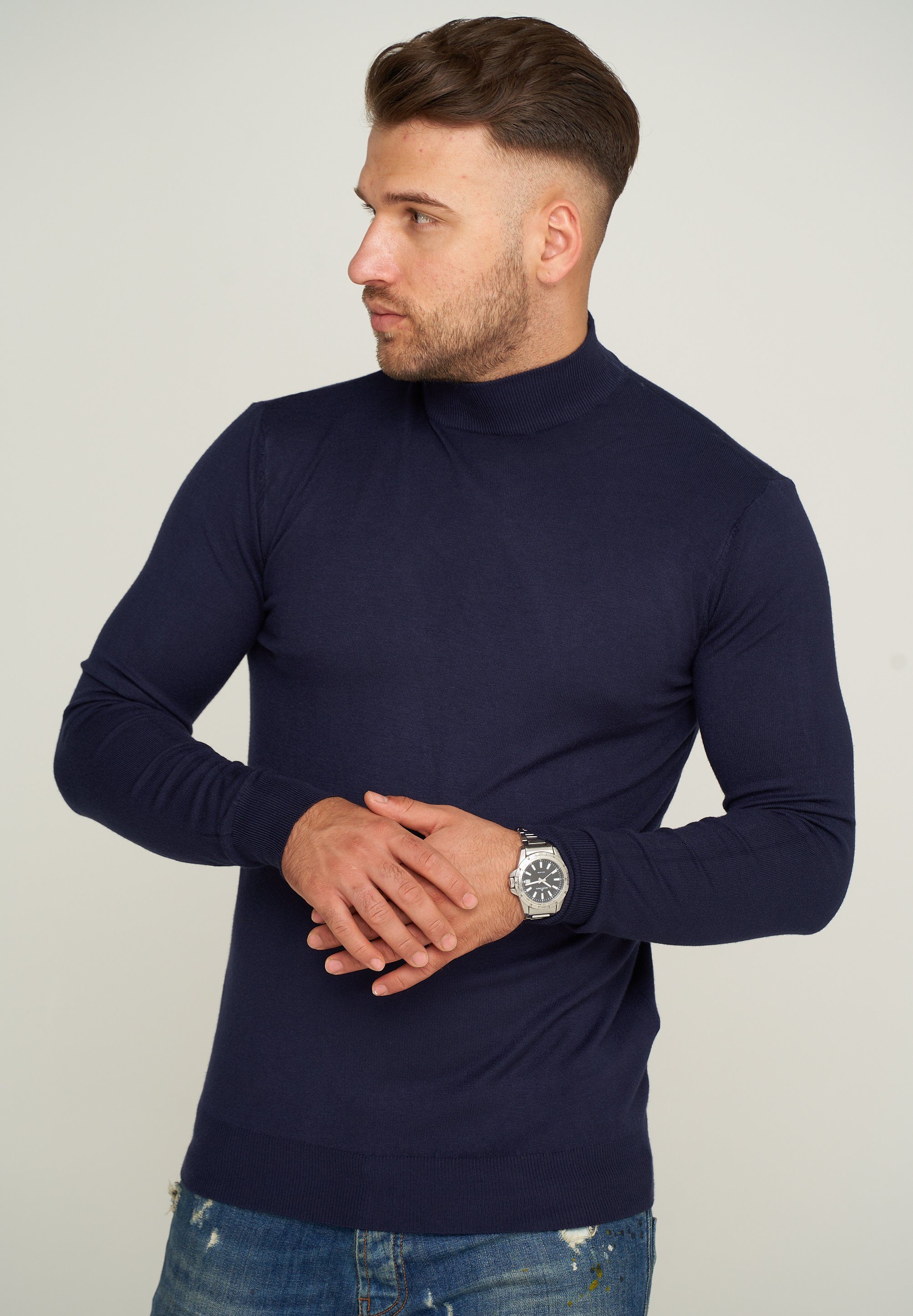 behype Strickpullover MKBONI mit kurzem Stehkragen günstig online kaufen
