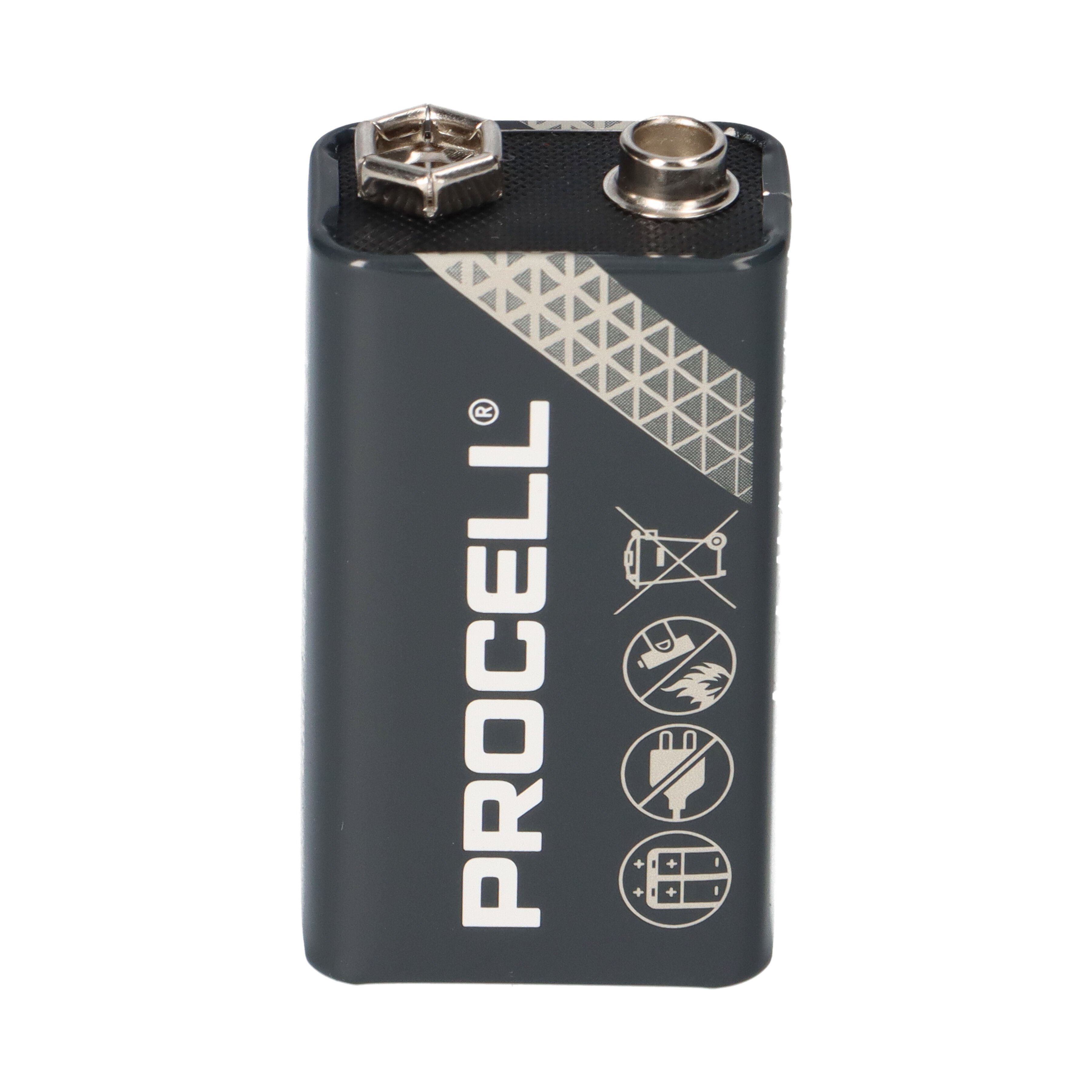 9V-Block Procell 10x Duracell Originalkarton Duracell (10St) MN1604 Batterie