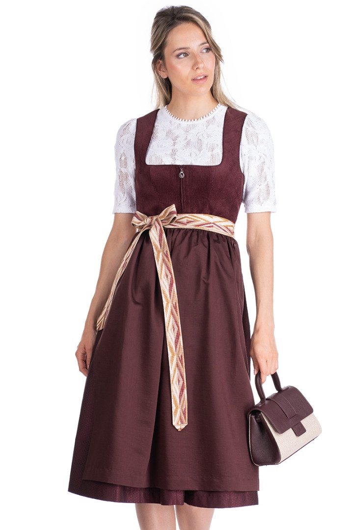 Marjo Dirndl Cord Dirndl 2tlg. - FREUDENSEE - wine