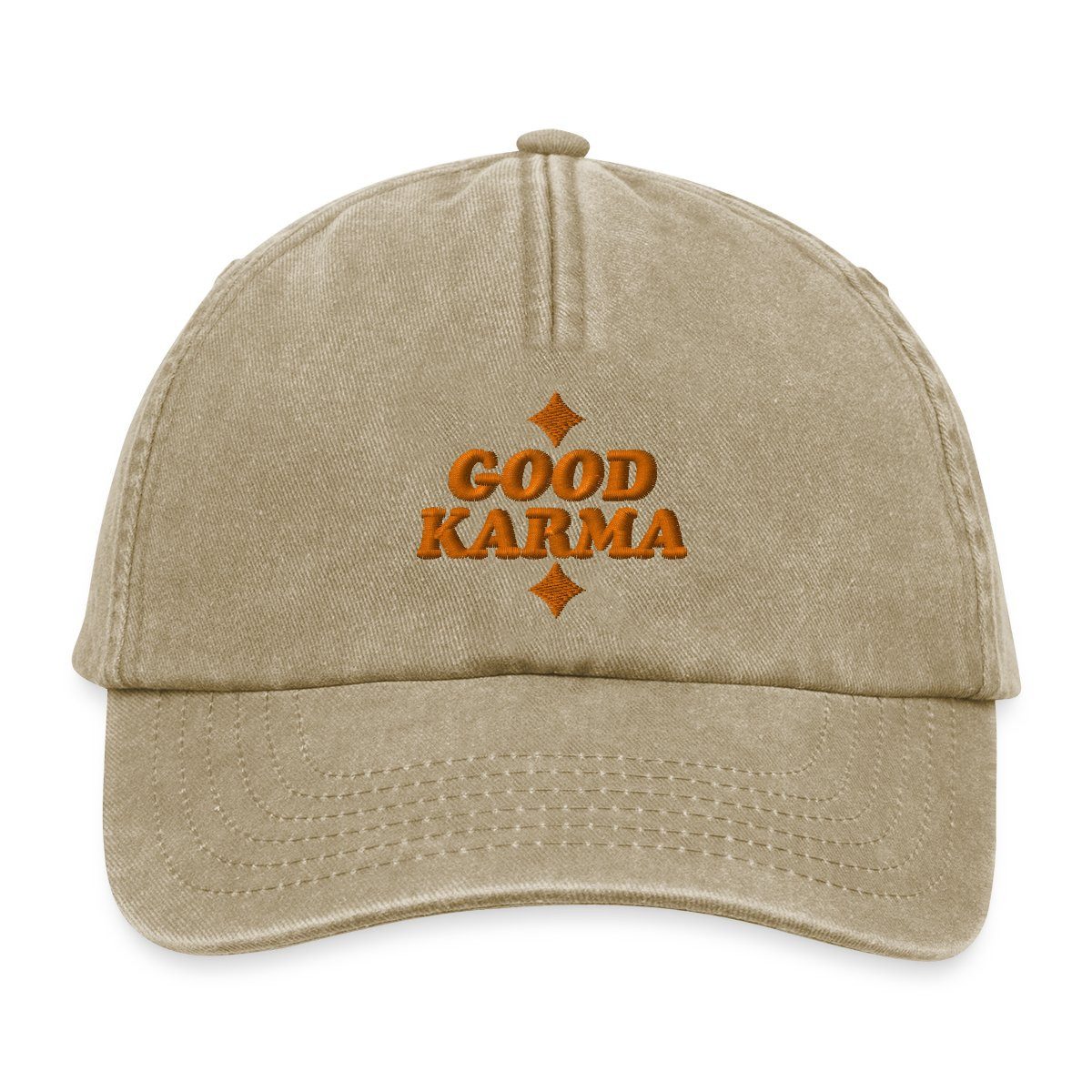 Baseball Cap Good Karma Positives Retro Motiv Mit Sternen Vintage Cap