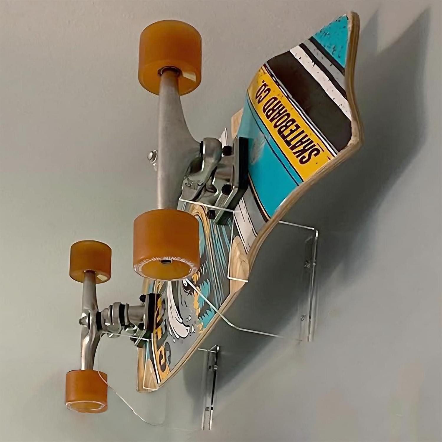 LuxusKollektion Longboard Skateboard Wandhalterung transparent 1 Paar (1-St)
