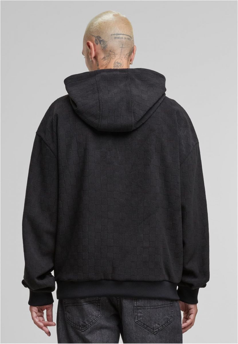 URBAN CLASSICS Kapuzenpullover Jaquard Velvet Suit Herren Kapuzenpullover