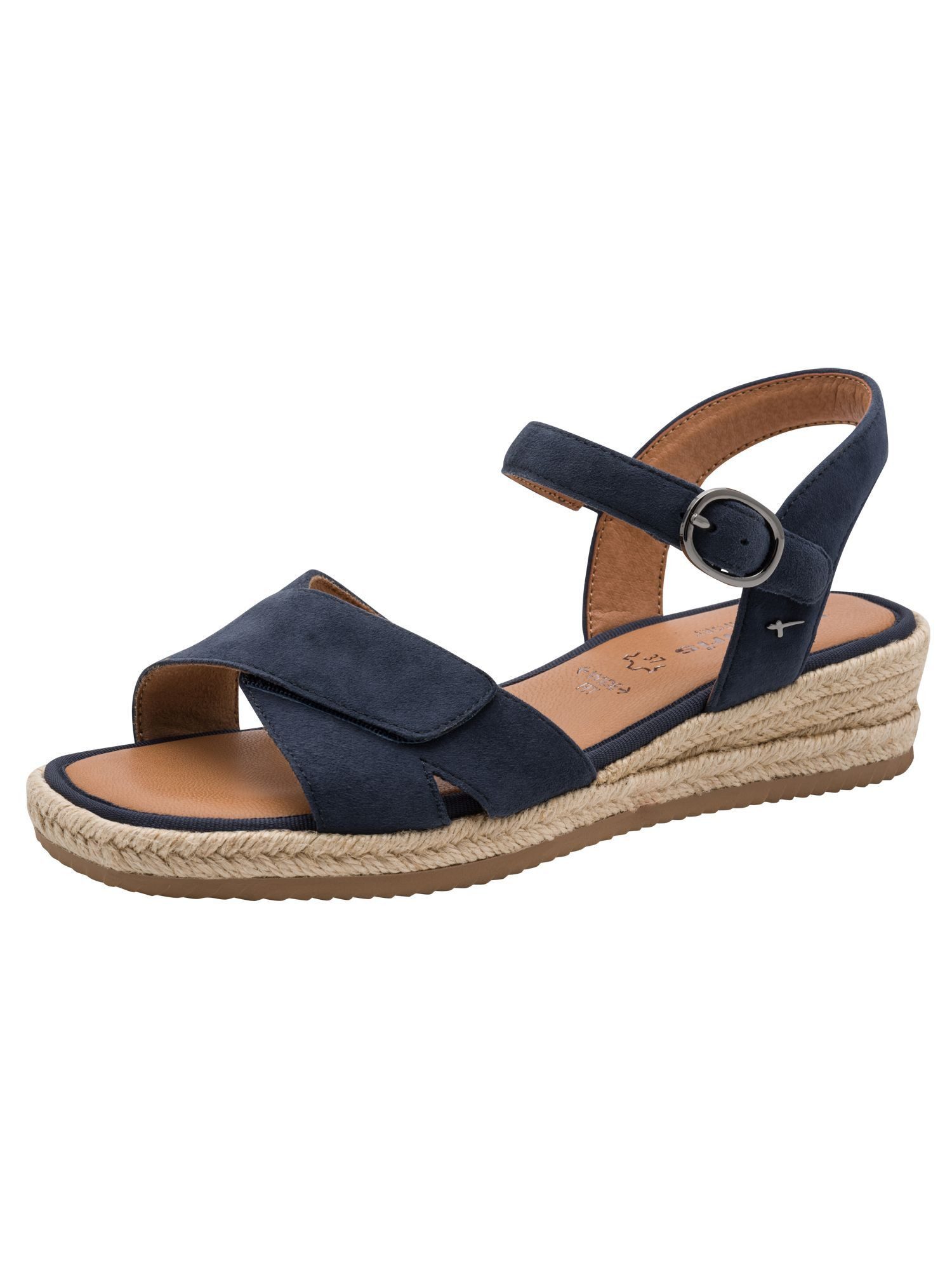 Tamaris WIDE FIT MultiAdjustable, comfortFit aus Leder Plateausandaletten MultiAdjustable