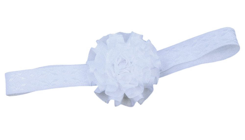 La Bortini Stirnband Stirnband Kopfband in Weiß für Fest Taufe Baby Kinder