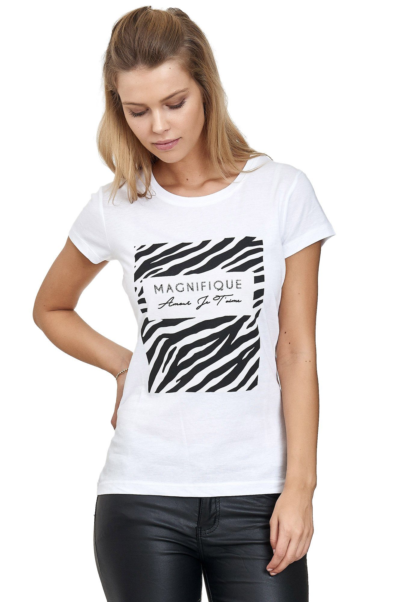 Decay T-Shirt mit glänzendem Frontprint weiß | T-Shirts