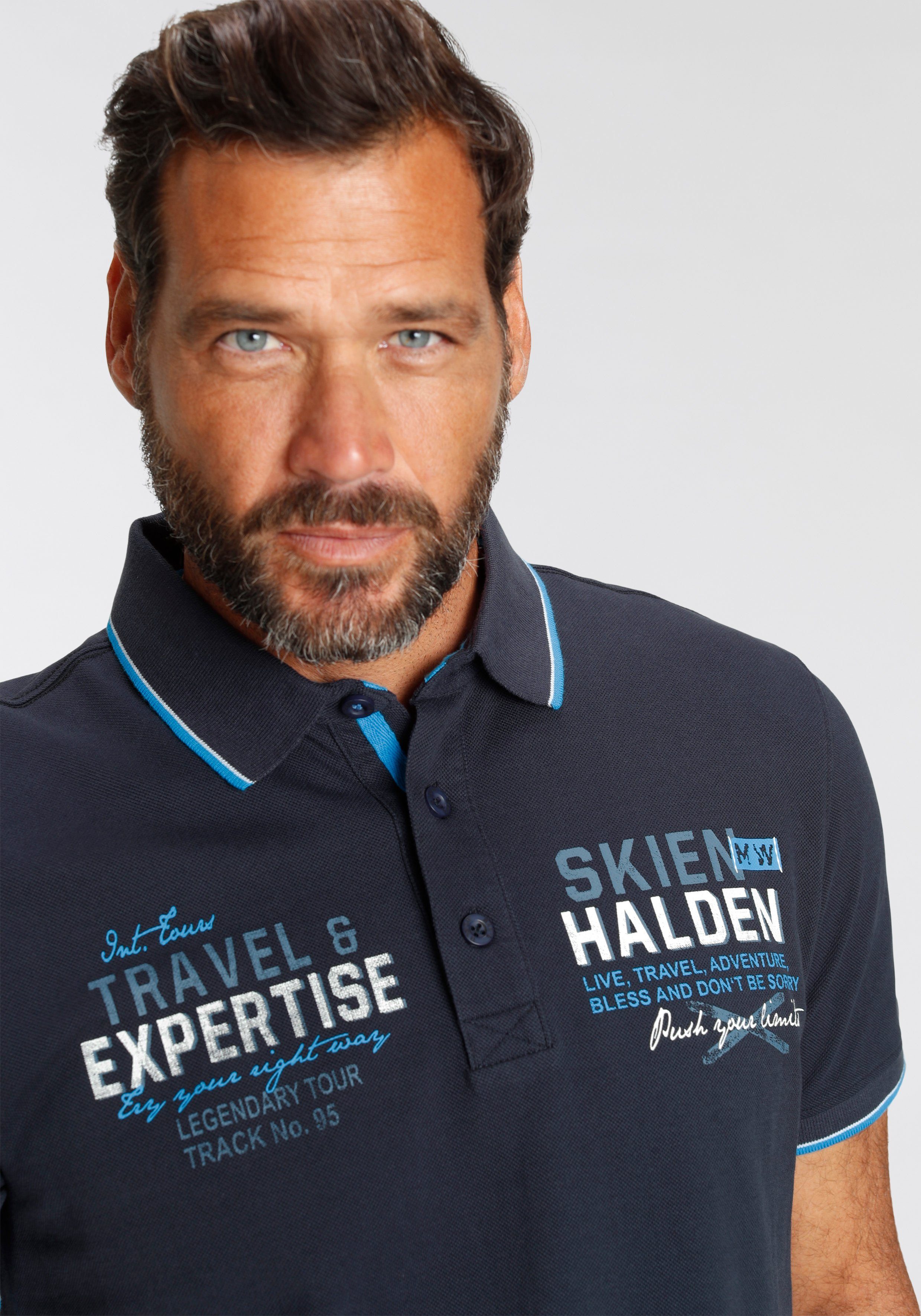 Man's World Poloshirt Kurzarm, bedrucktes Design, Polokragen, aus Baumwolle – Bild 4 von 5