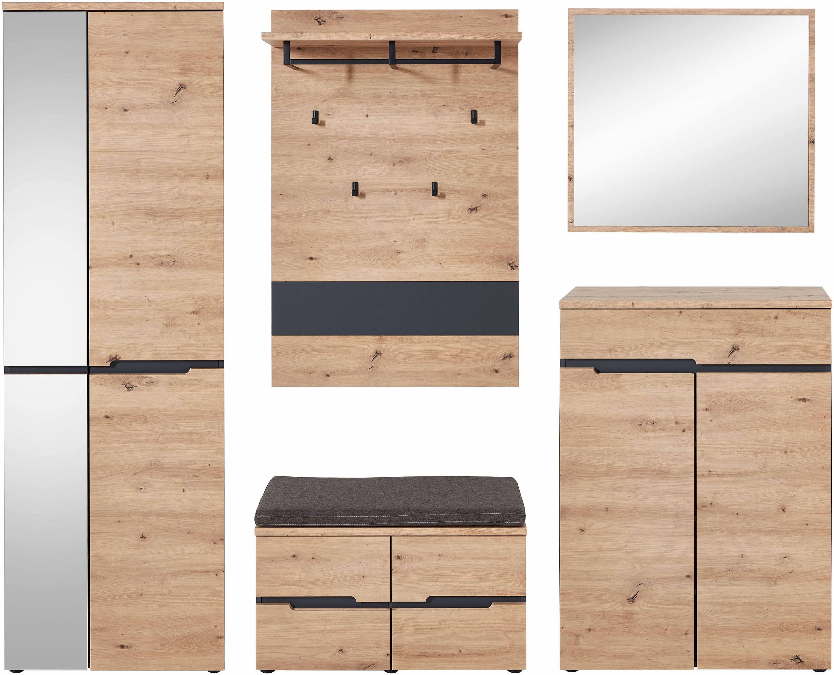 Innostyle Garderoben-Set MEMPHIS, (Komplett-Set, 5-St)