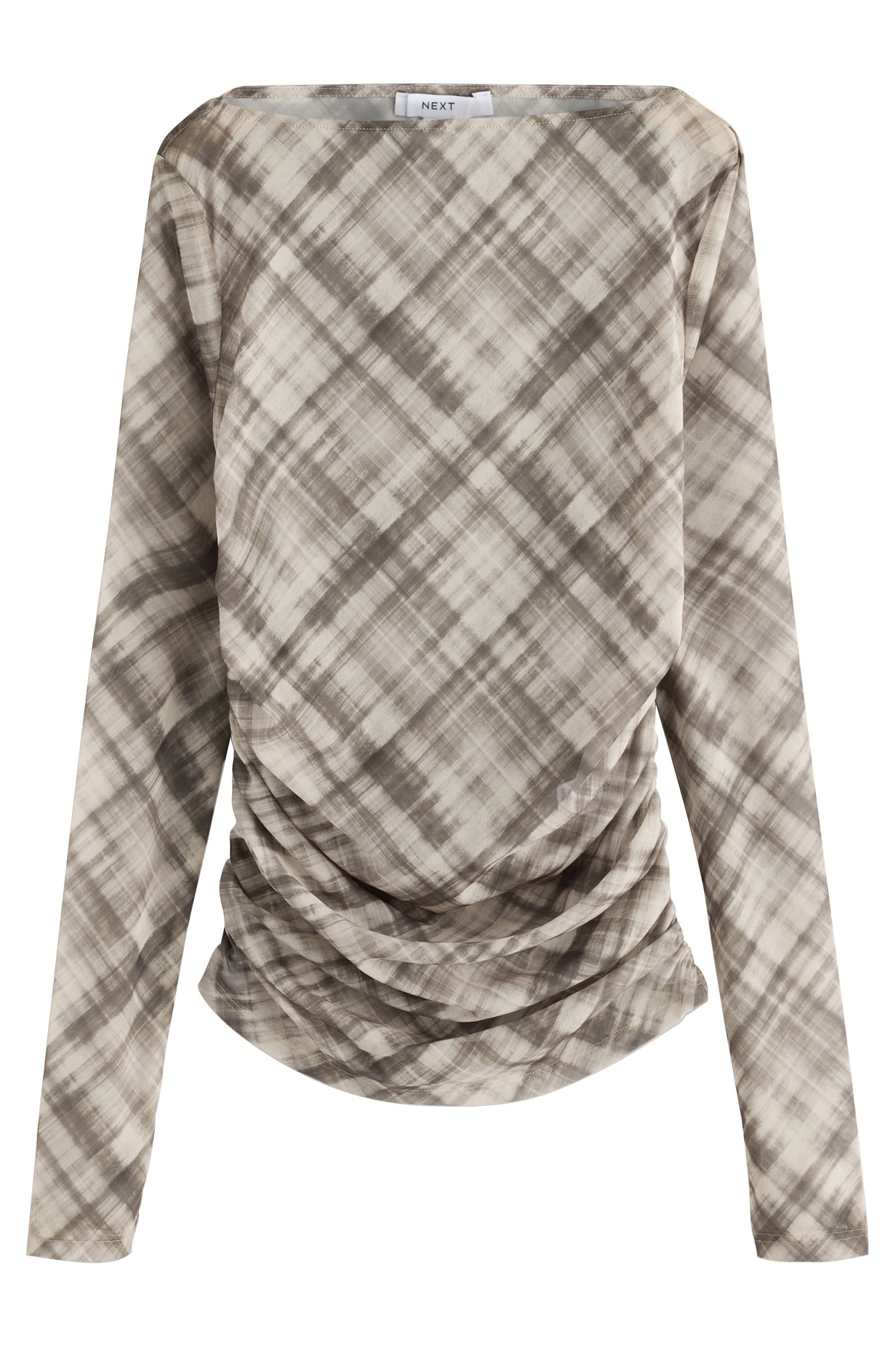 Next Langarmshirt Kew Collection Langarmoberteil mit Mesh und Print (1-tlg) günstig online kaufen