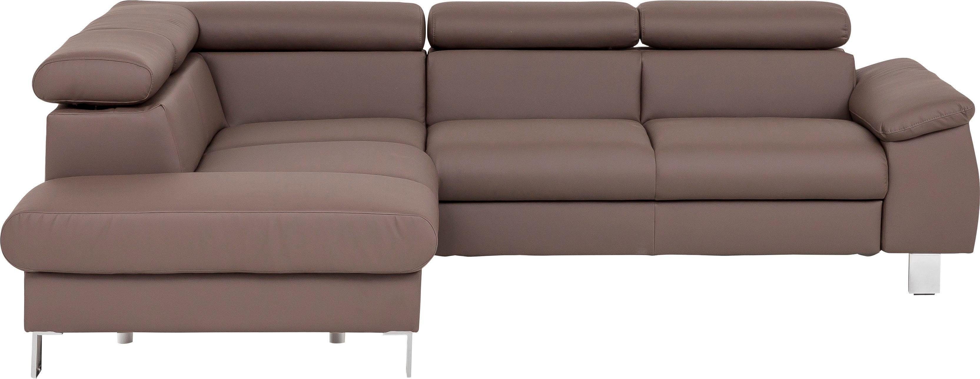 COTTA Ecksofa "Komaris L-Form mit Kopfteilverstellung", wahlweise mit Bettf günstig online kaufen