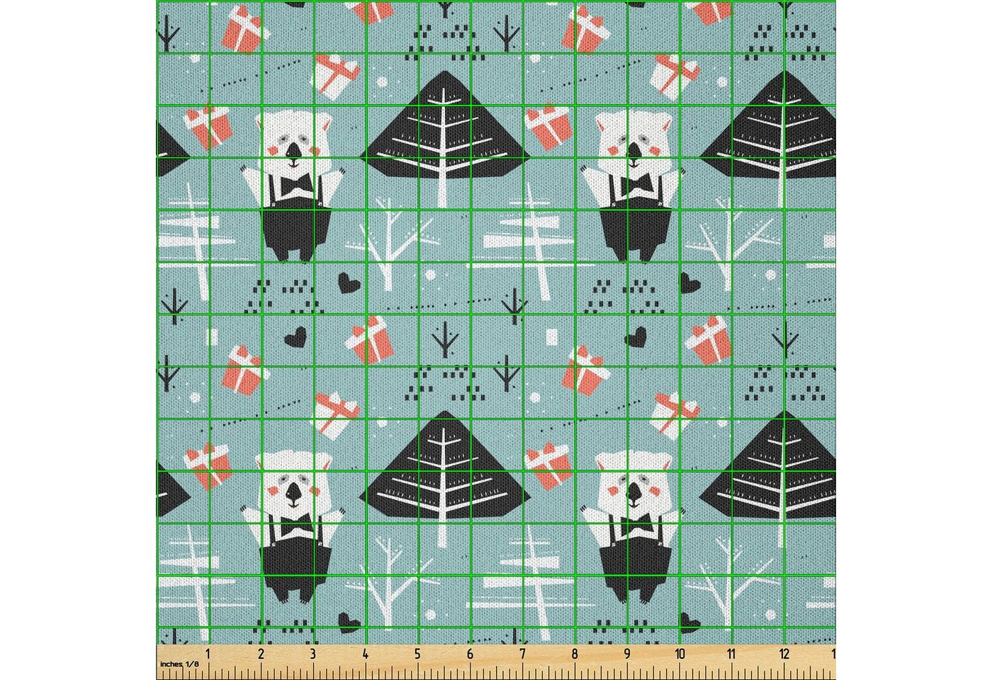 Thumbnail - Abakuhaus Stoff DIY Bastler Stoff für Dekorationszwecke, Eisbär Merry Xmas Presents